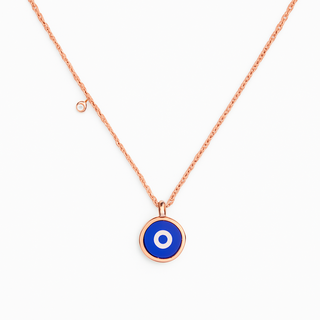 Grownń Diva’s Halo Charm – Lab-Grown Diamond Evil Eye Necklace in 18kt Gold Vermeil