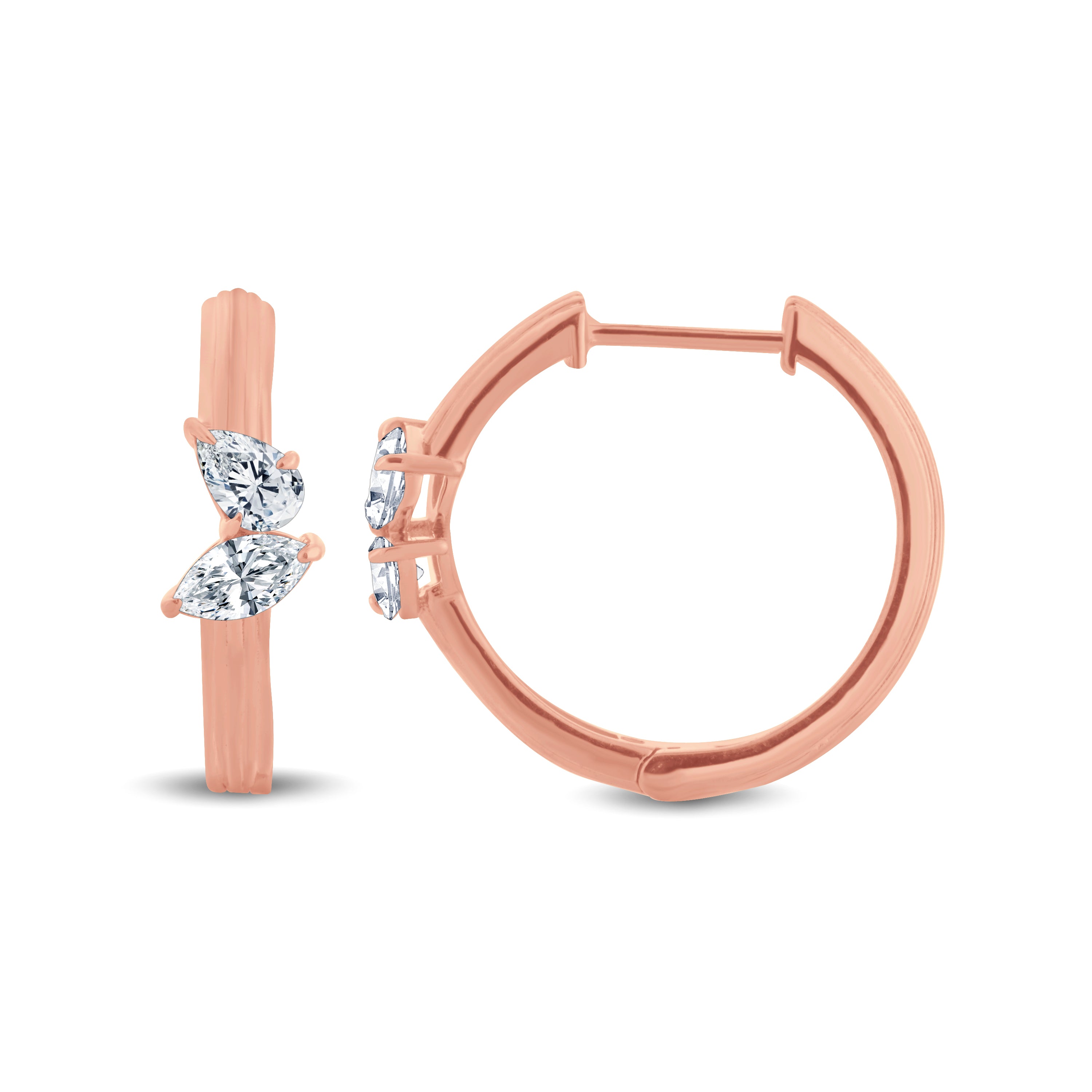 Trendy Lab-Grown Diamond Hoop Earrings | GrownńDiva