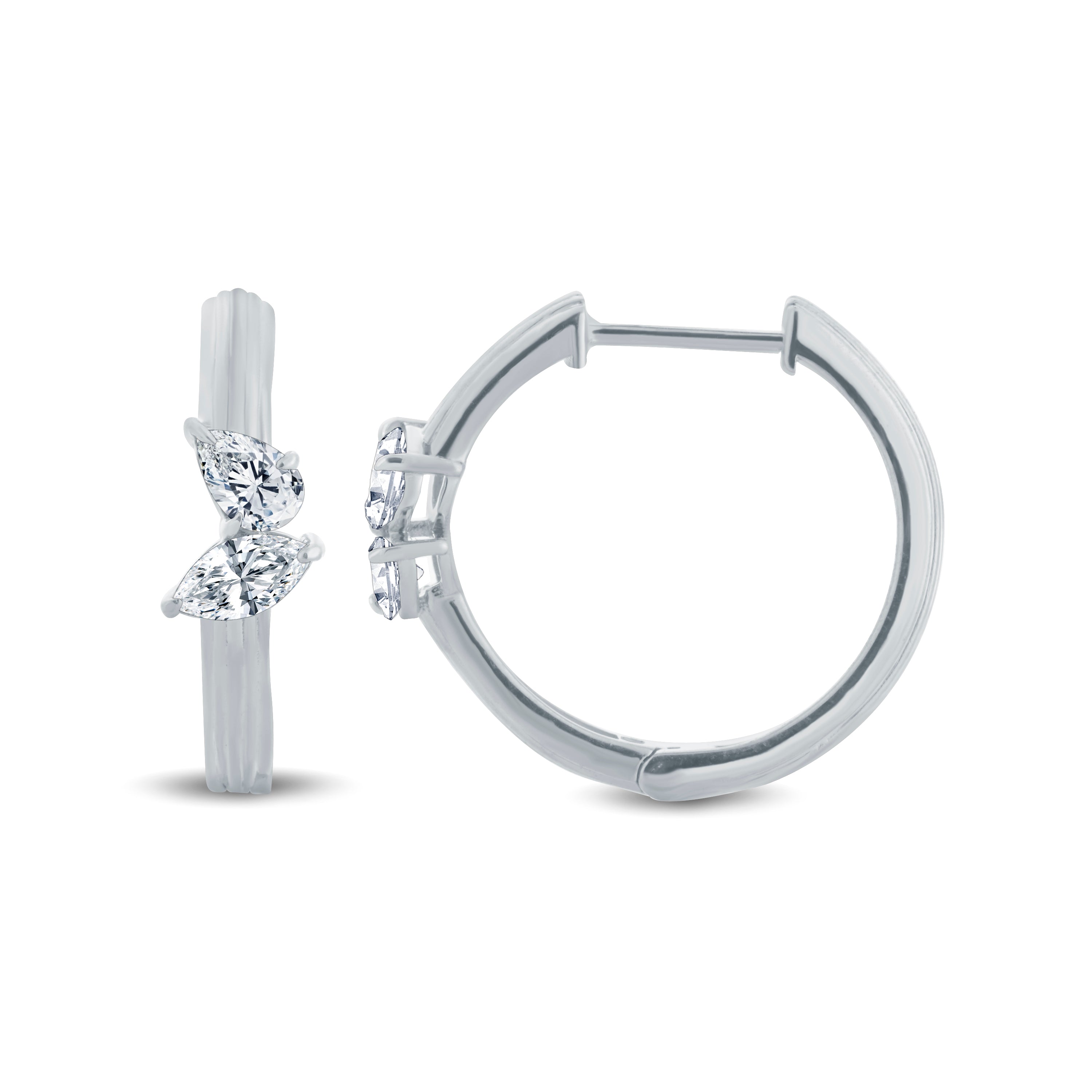 Trendy Lab-Grown Diamond Hoop Earrings | GrownńDiva