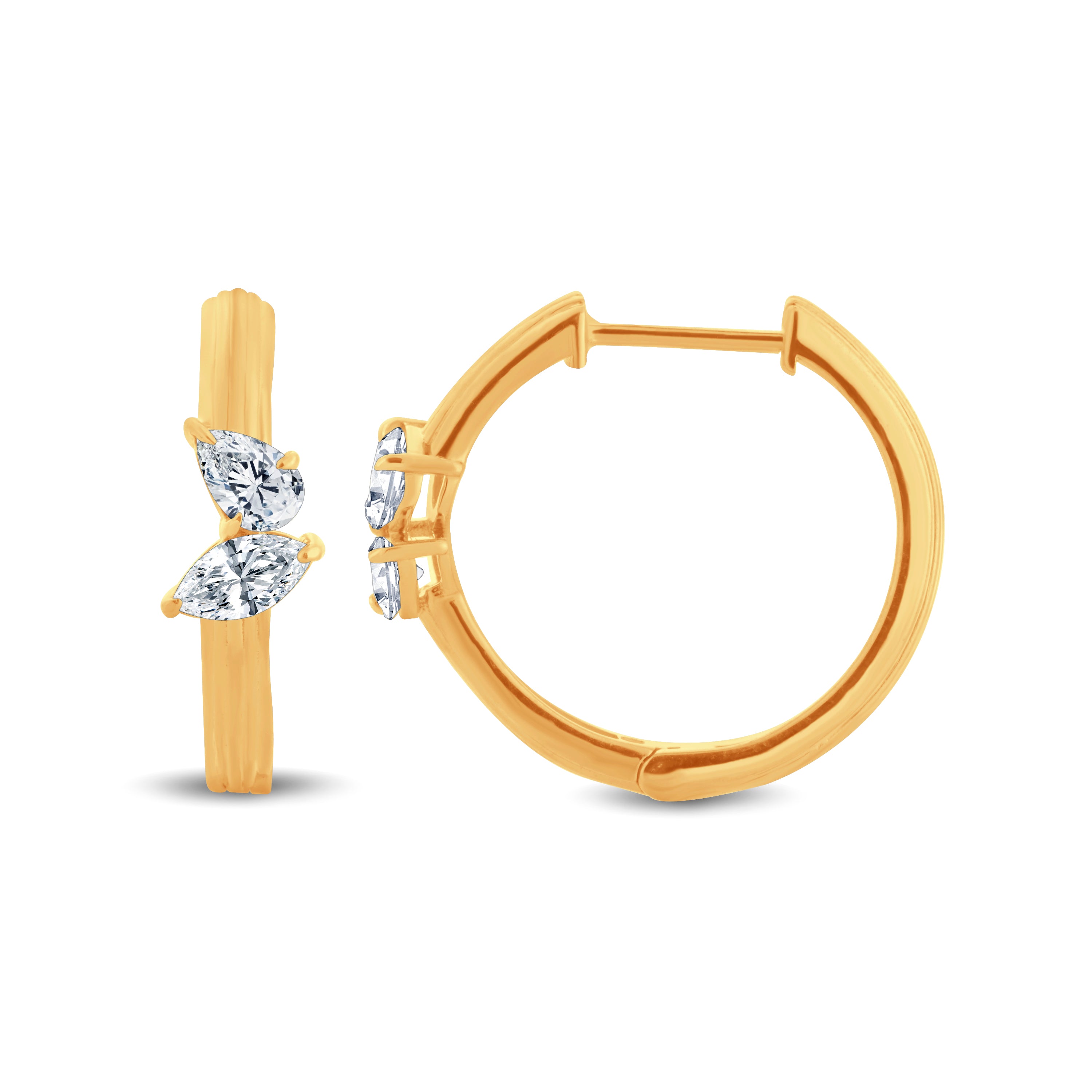 Trendy Lab-Grown Diamond Hoop Earrings | GrownńDiva