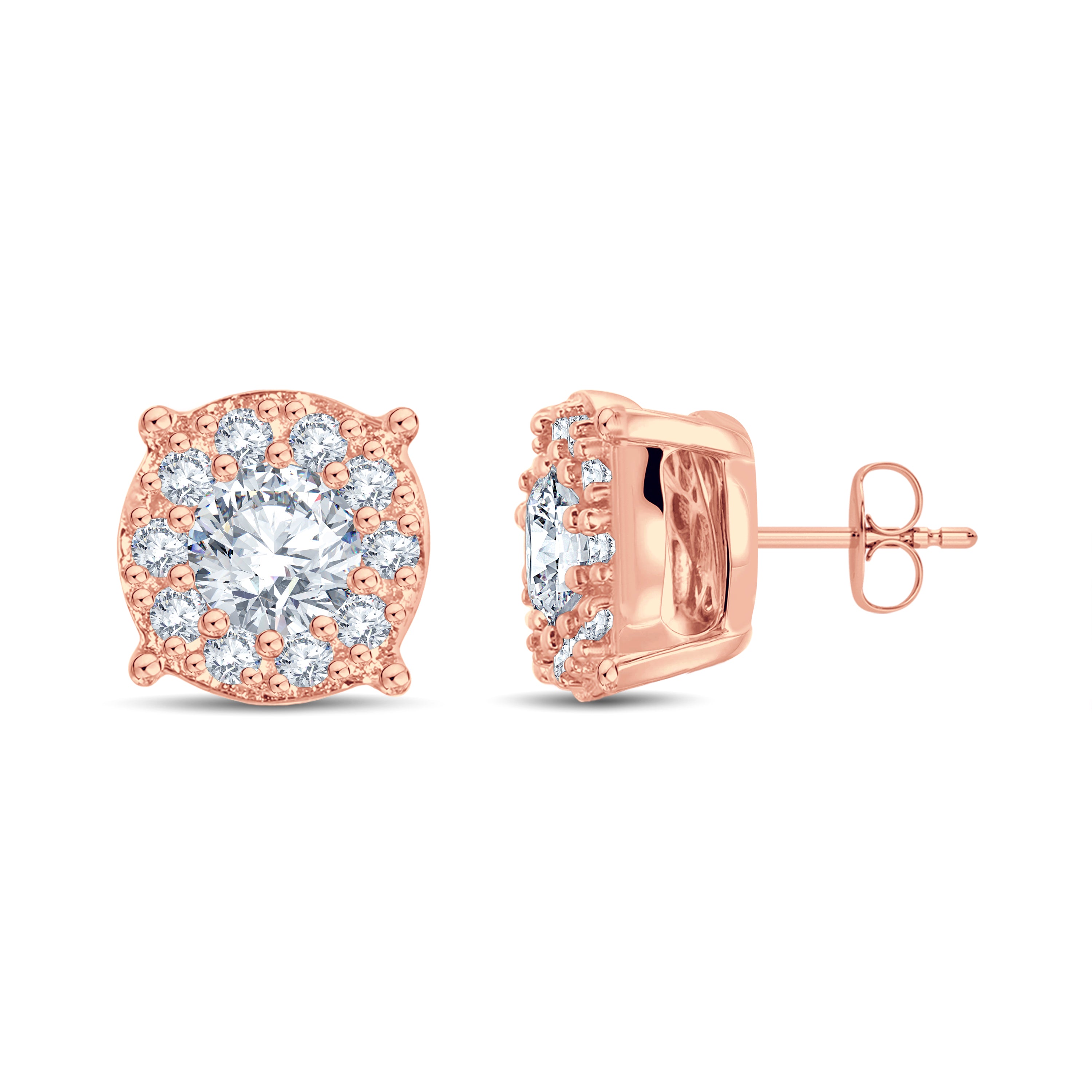 0.40 Ct Solitaire Composite Stud Earrings | Lab Diamonds | 18K Gold Vermeil