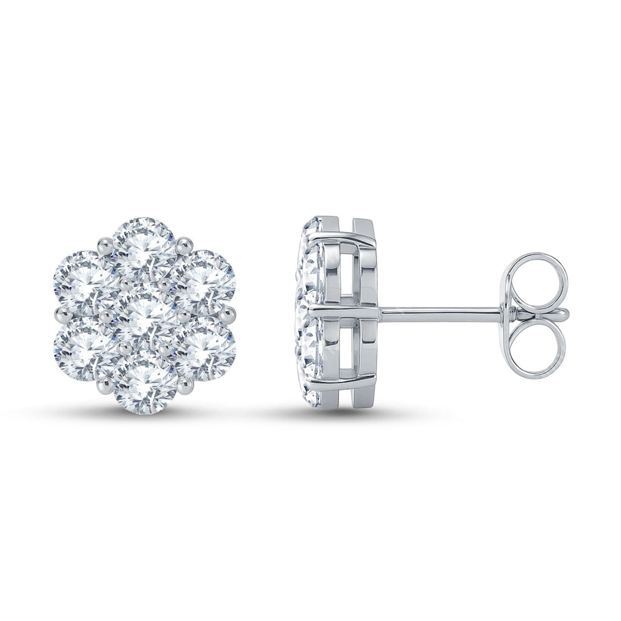 Nakshatra 7-Stone Lab Diamond Studs – 0.35 cts | 18KT Rose Gold Vermeil on Silver 925