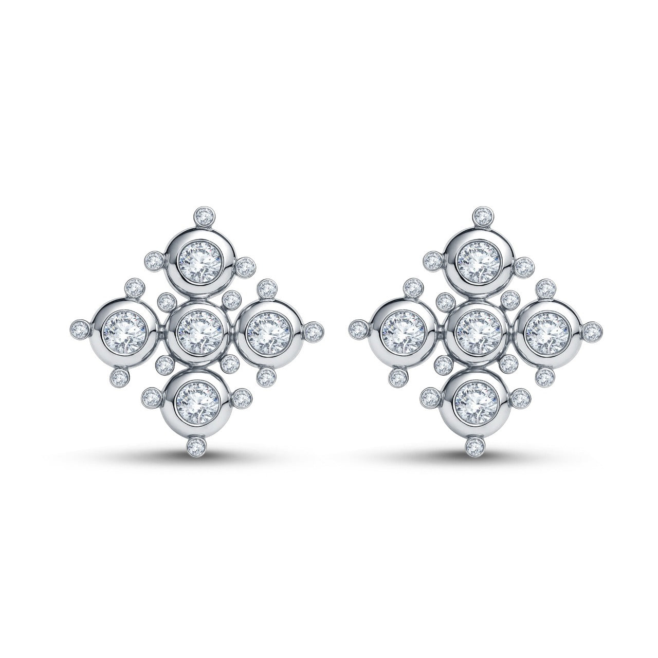 Celeste Cluster Lab Diamond Earrings – 0.60 cts | 18KT Yellow Gold Vermeil on Silver 925