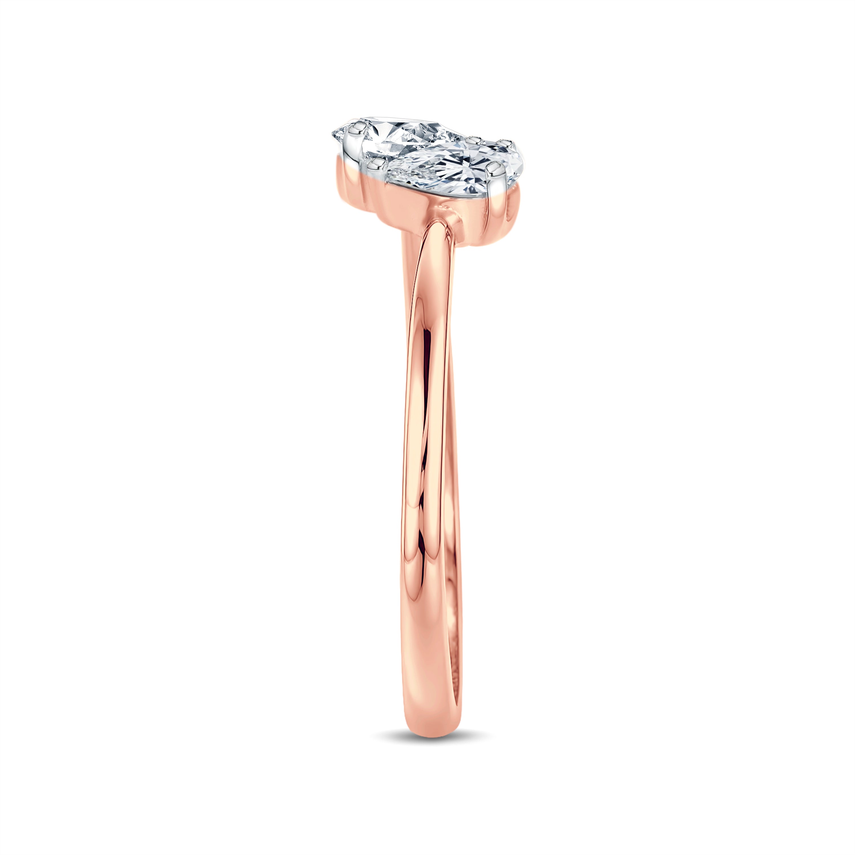 Elegant 2-Stone Pear Shape Diamond Ring – Trendy & Timeless