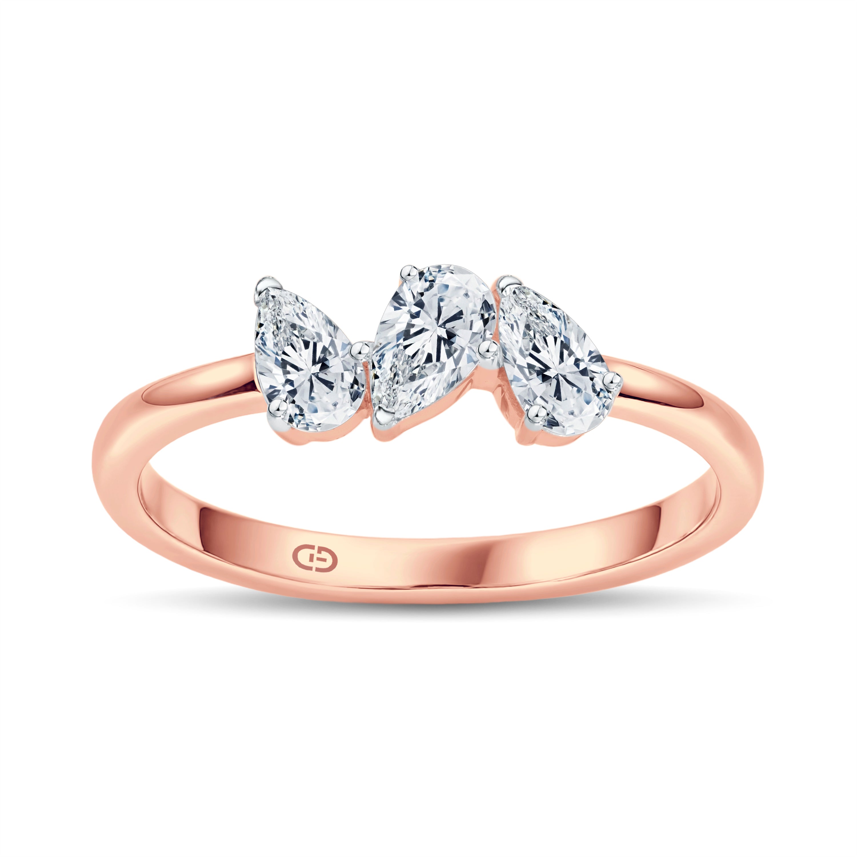 Trinity Glow Pear Diamond Ring | GrownńDiva