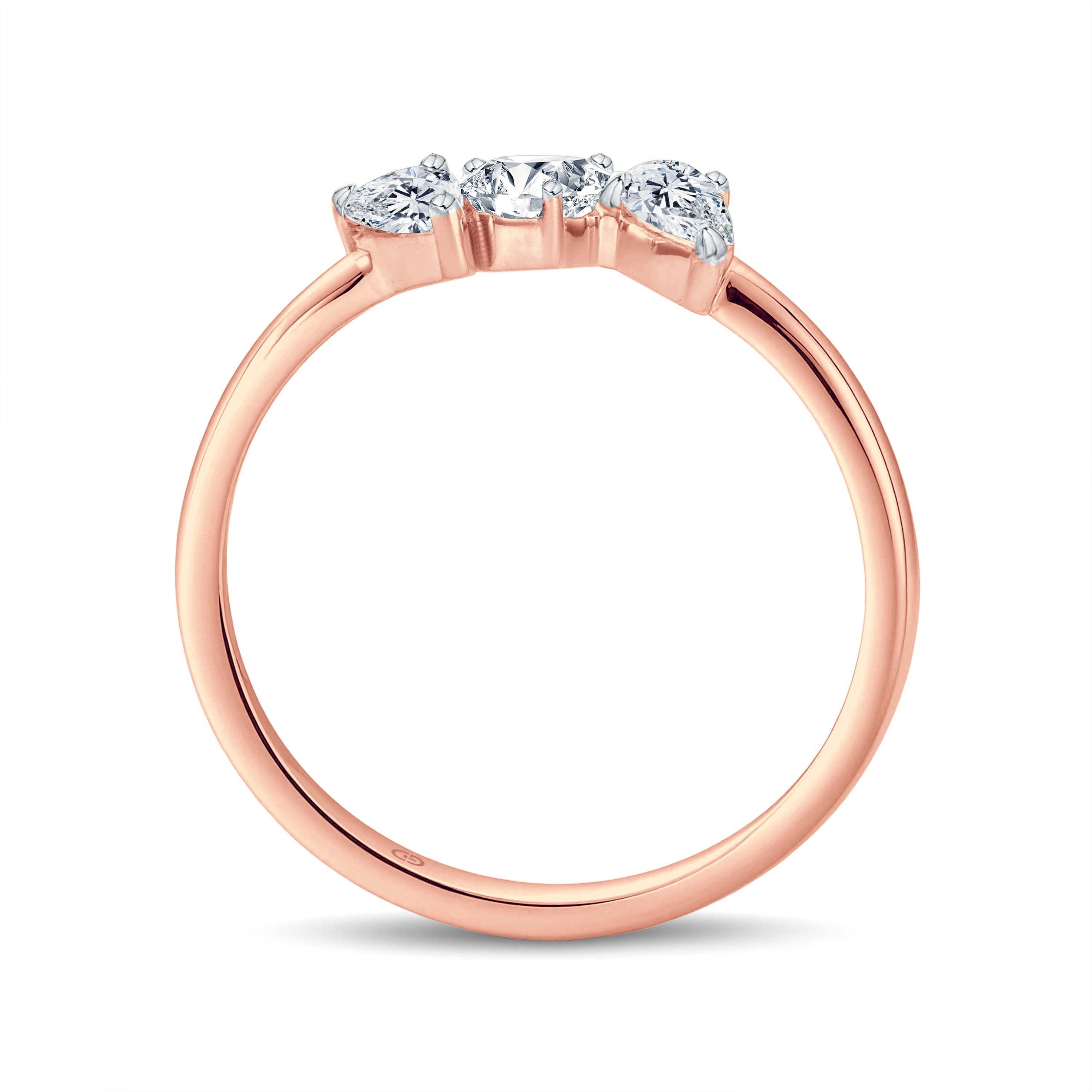 Trinity Glow Pear Diamond Ring | GrownńDiva