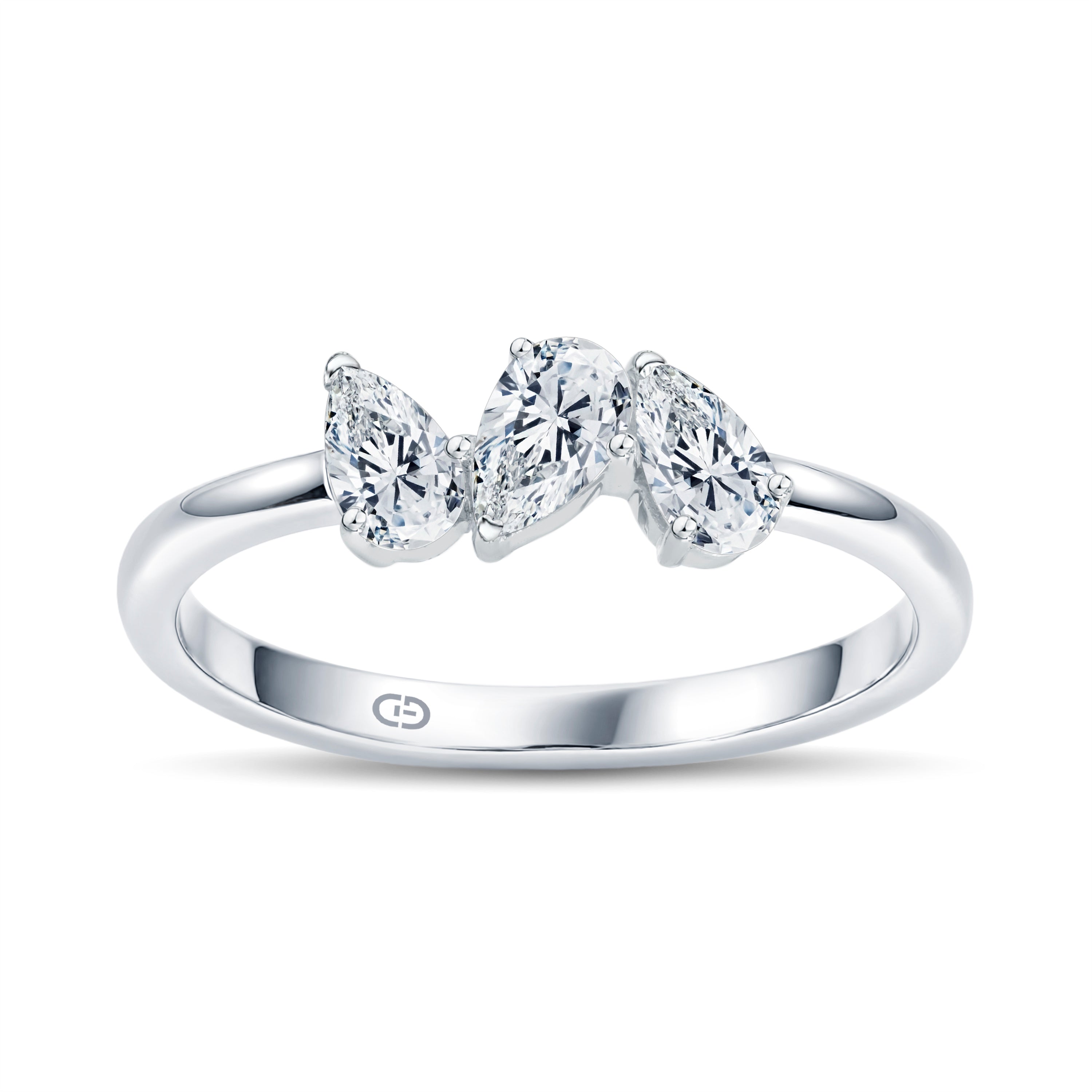 Trinity Glow Pear Diamond Ring | GrownńDiva