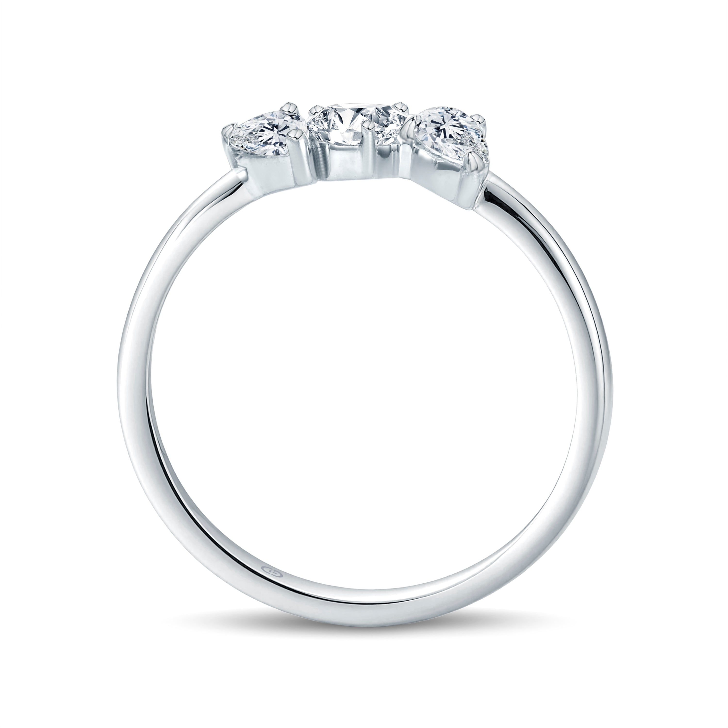 Trinity Glow Pear Diamond Ring | GrownńDiva