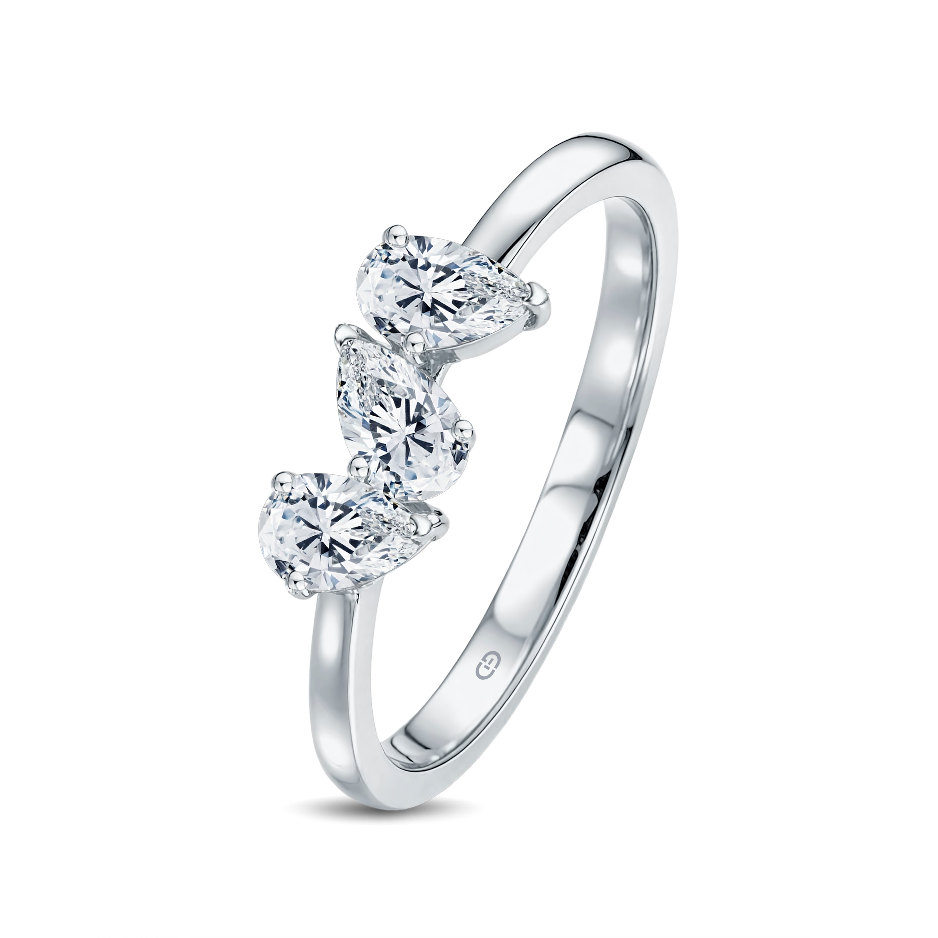 Trinity Glow Pear Diamond Ring | GrownńDiva