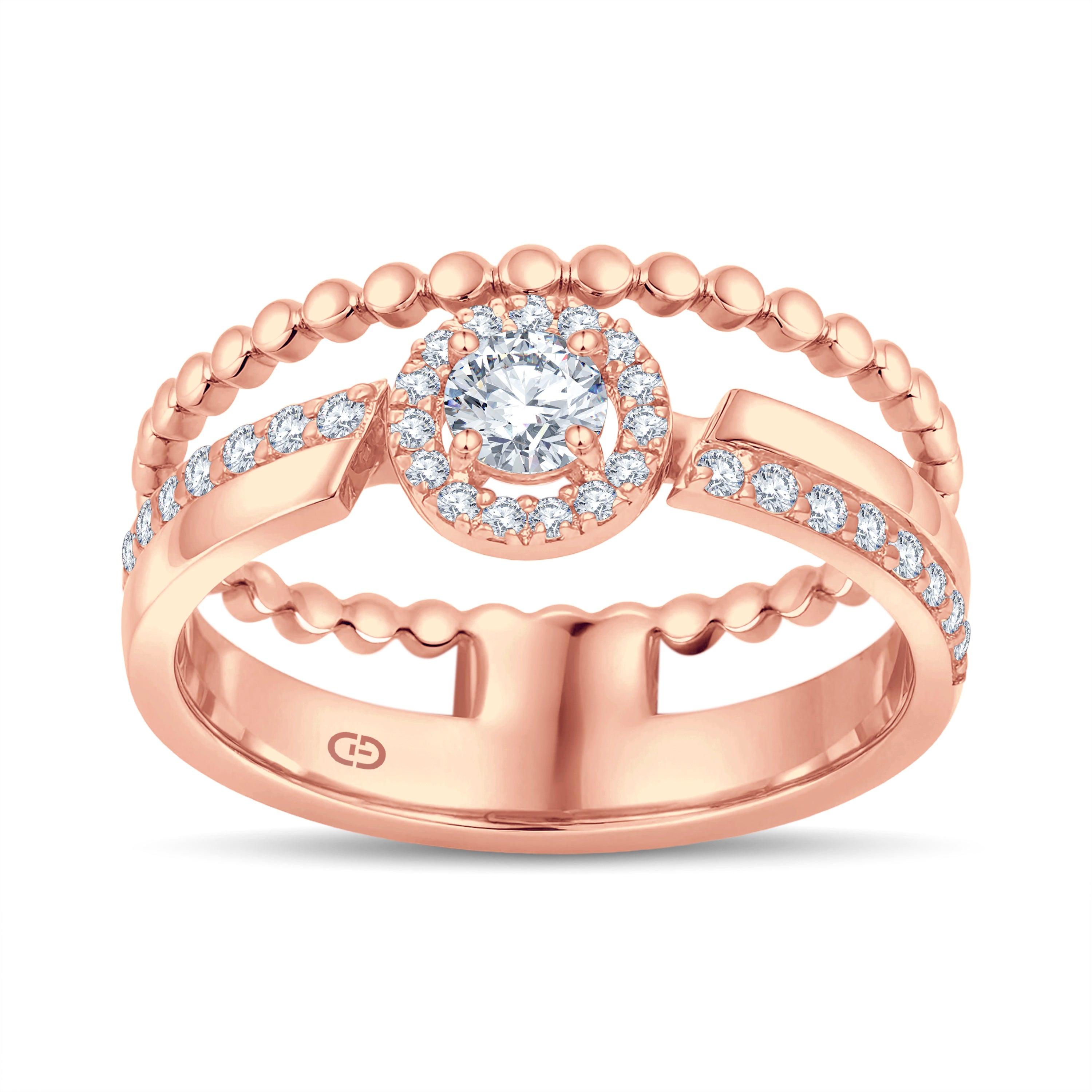 Elegant 0.50 Ct Diamond Fashion Ring - Modern & Chic Design