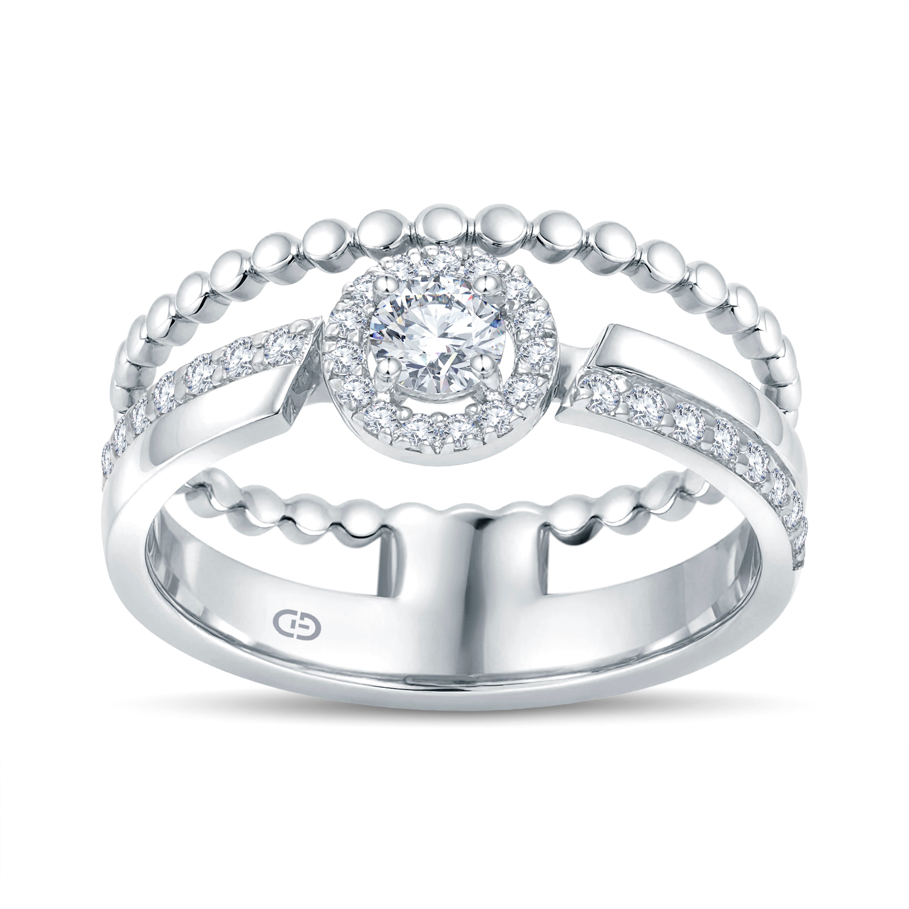 Elegant 0.50 Ct Diamond Fashion Ring - Modern & Chic Design