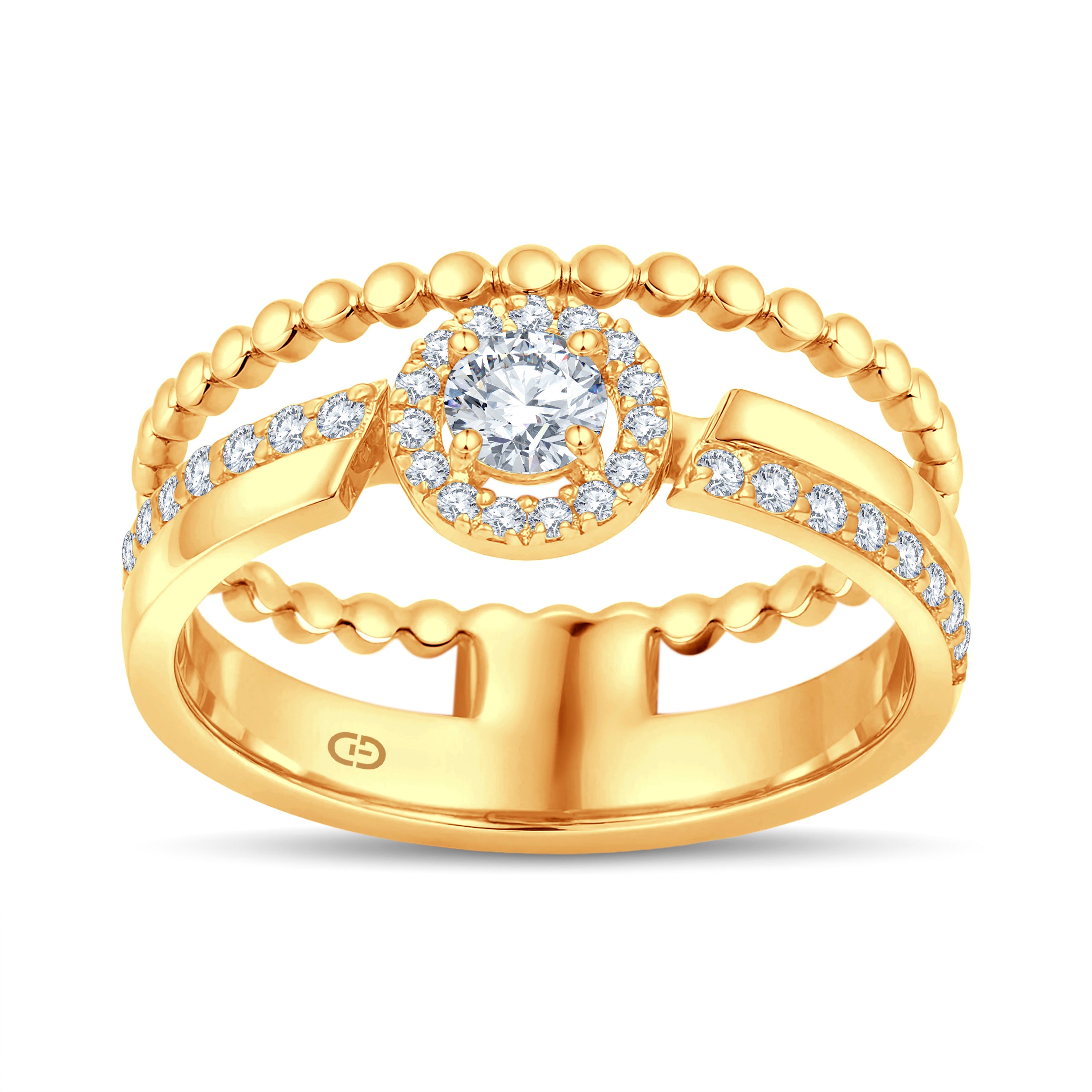 Elegant 0.50 Ct Diamond Fashion Ring - Modern & Chic Design