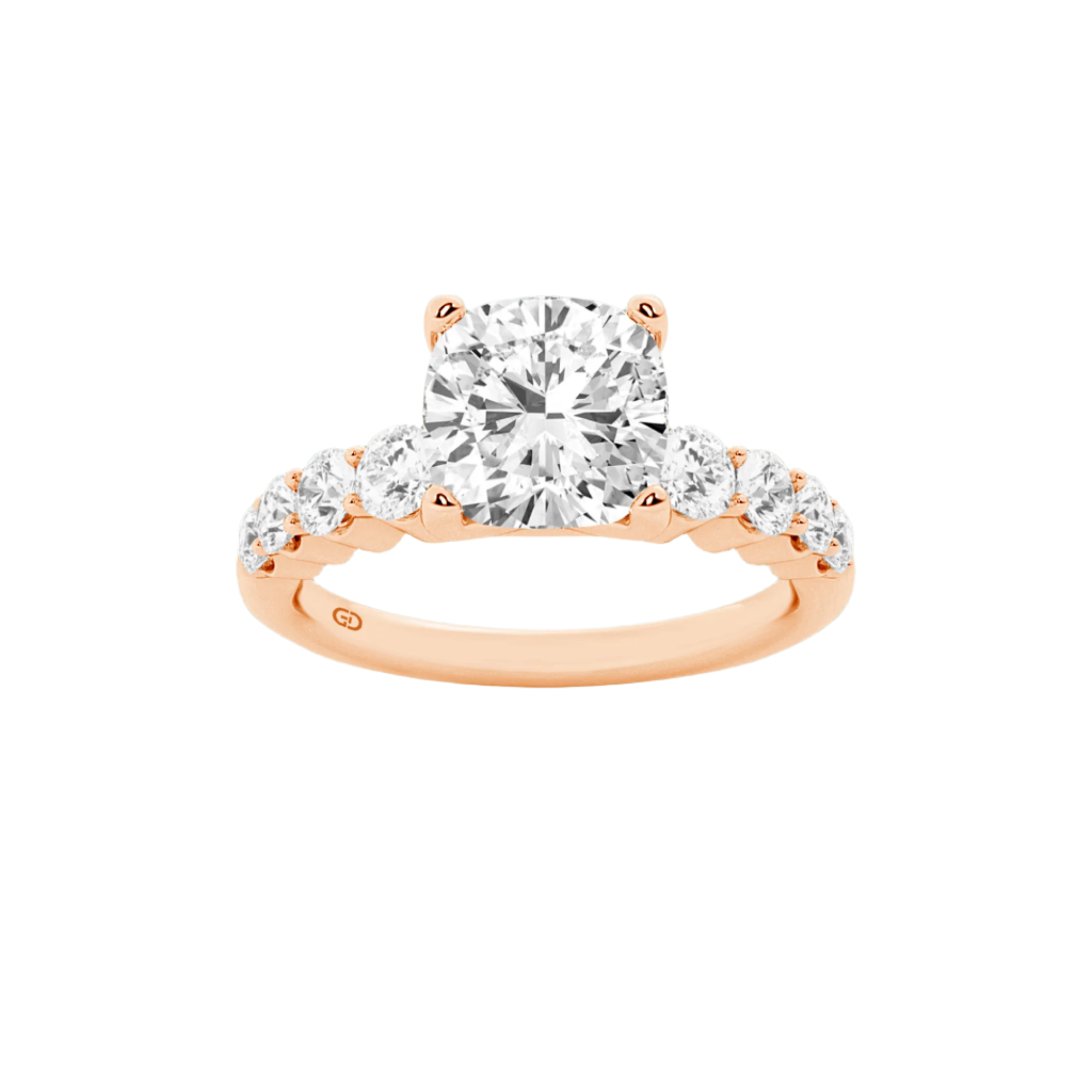 A Timeless Cushion center Lab Grown Diamond Ring