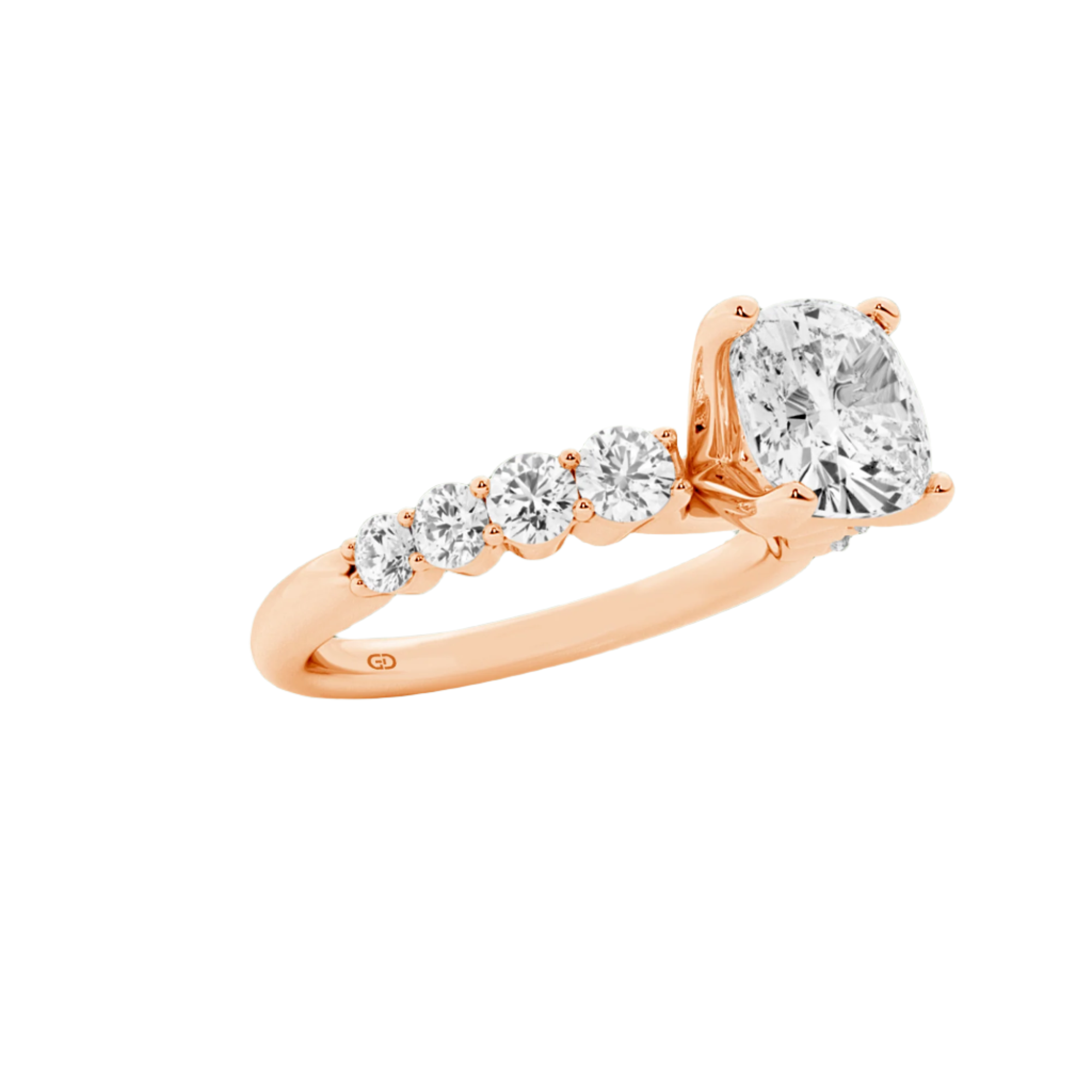 Celestial Grace Cushion Cut Solitaires - Ring 10kt Gold - 2.00 cts