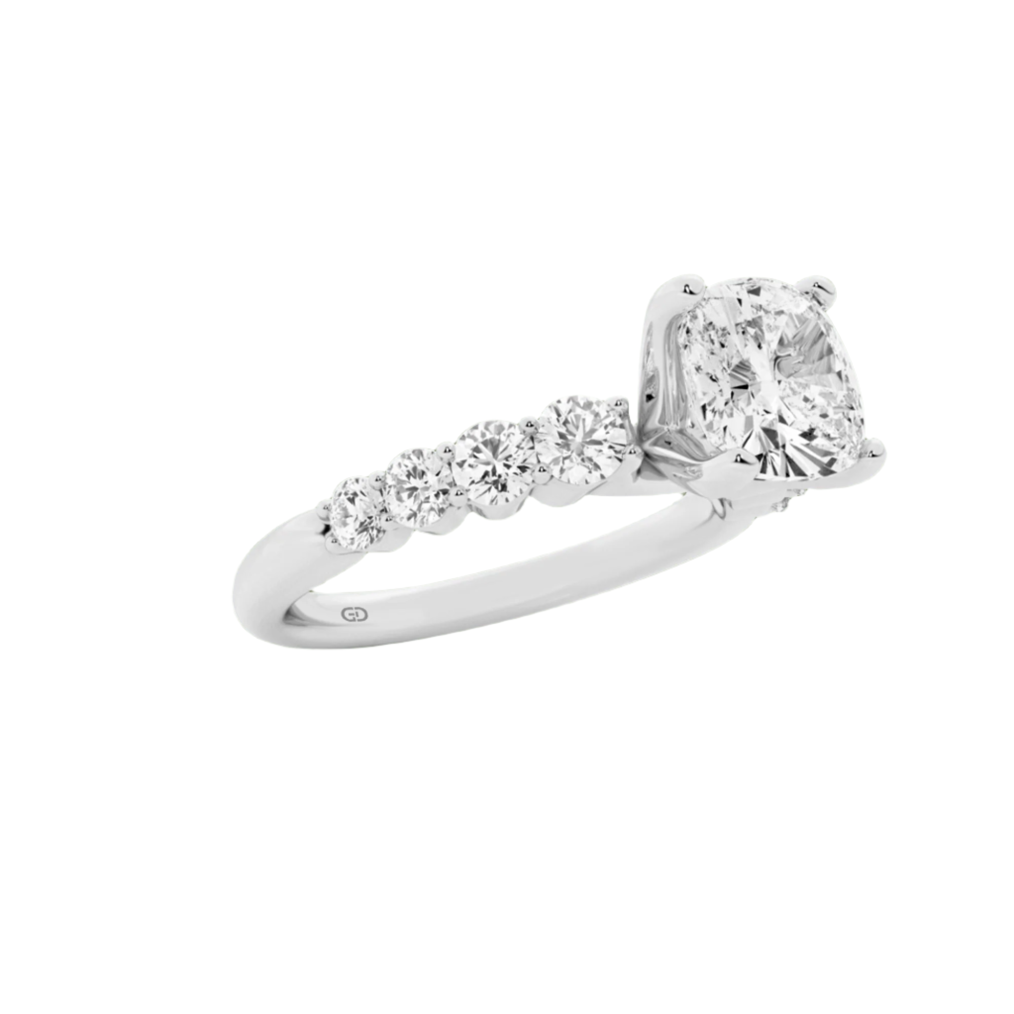 Celestial Grace Cushion Cut Solitaires - Ring 10kt Gold - 2.00 cts