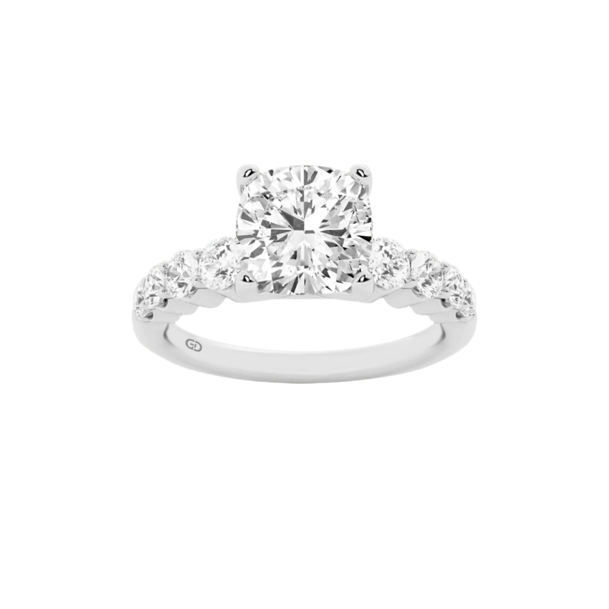 Celestial Grace Cushion Cut Solitaires - Ring 10kt Gold - 2.00 cts