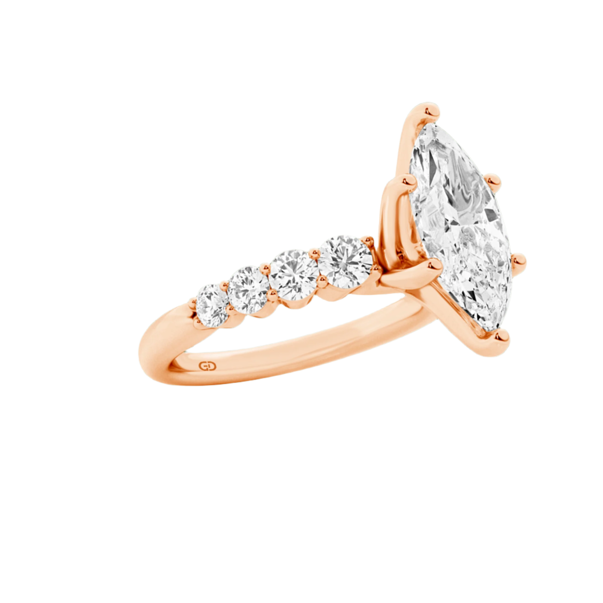 Classic Stunning Ring with Marquise Lab-Grown Diamond Center