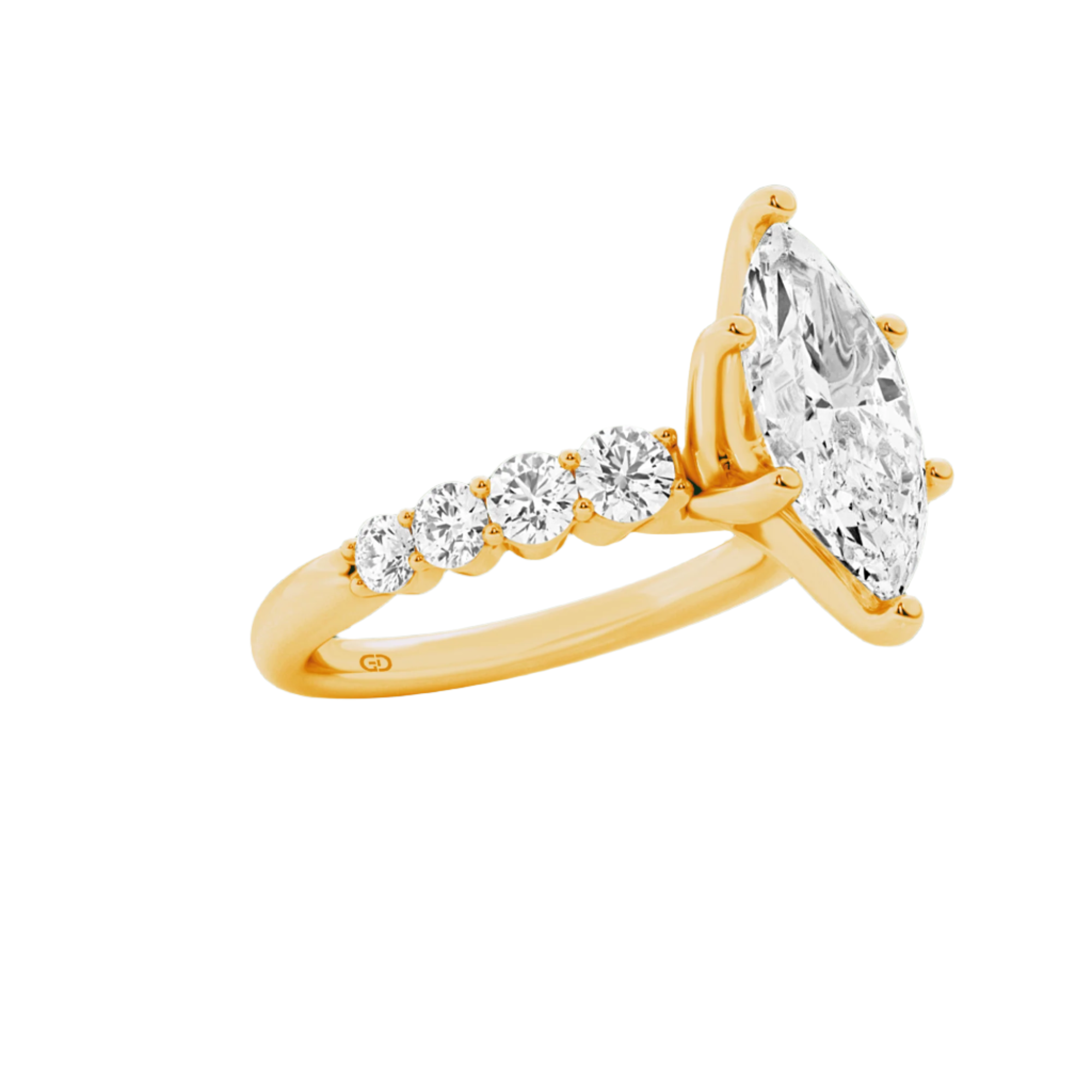 Classic Stunning Ring with Marquise Lab-Grown Diamond Center