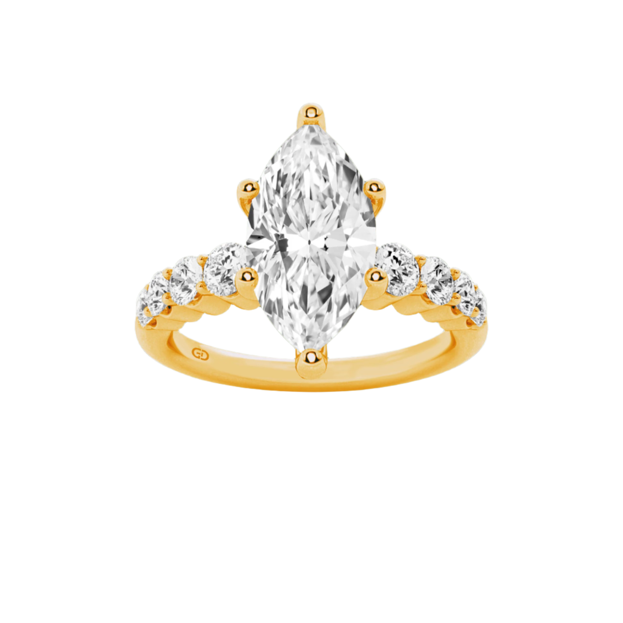 Classic Stunning Ring with Marquise Lab-Grown Diamond Center