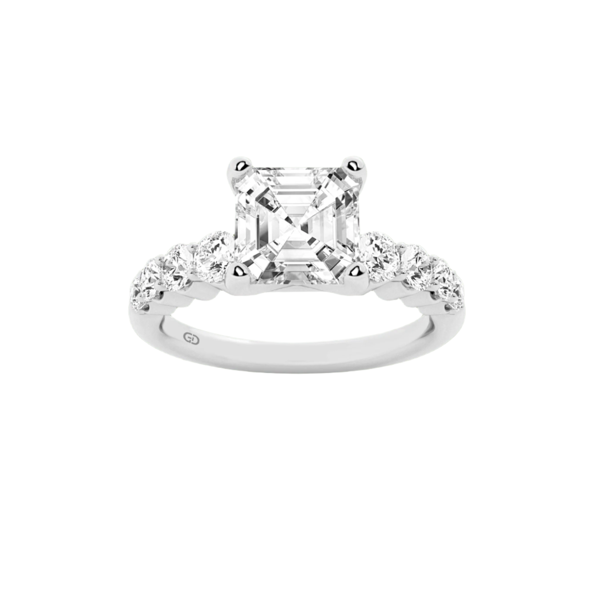 Modern Elegance: Lab grown Diamond Asscher Cut Solitaire