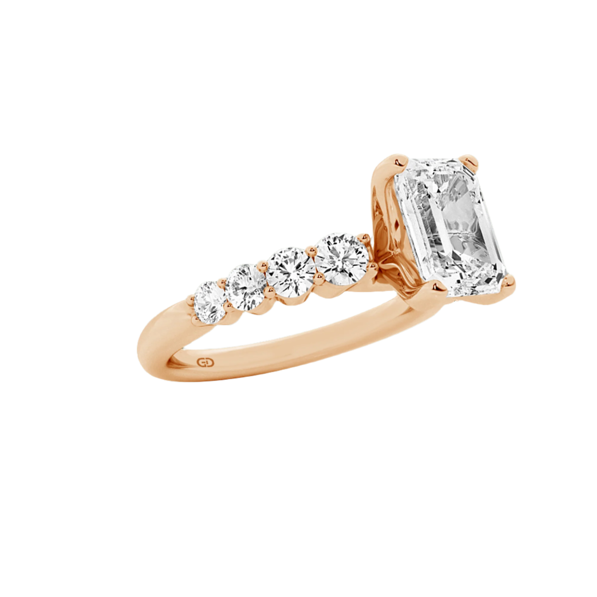 Celestial Grace Emerald Cut Solitaires - Ring 10kt Gold