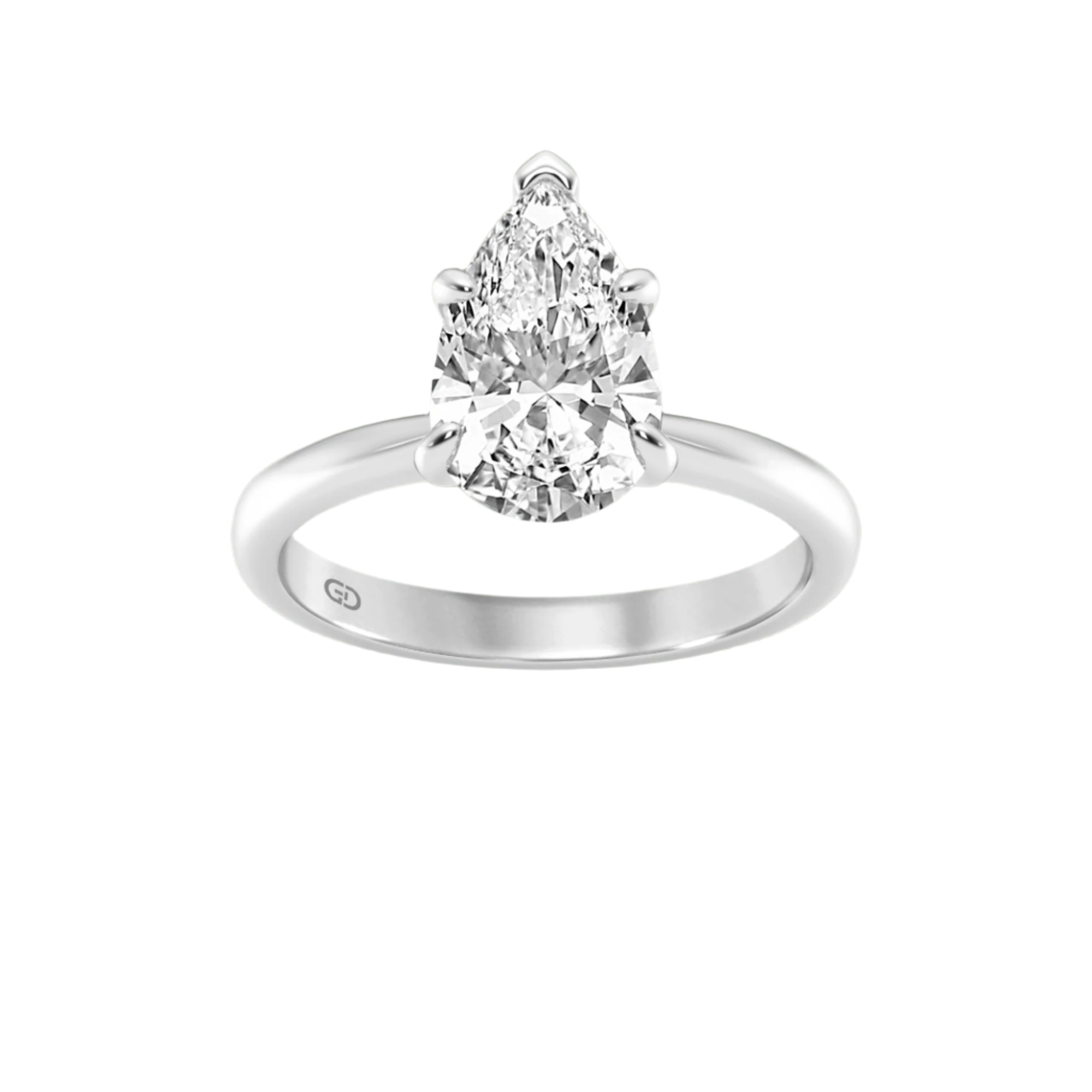 Classic Solitaires Ring - Pear Shape in 10kt Gold