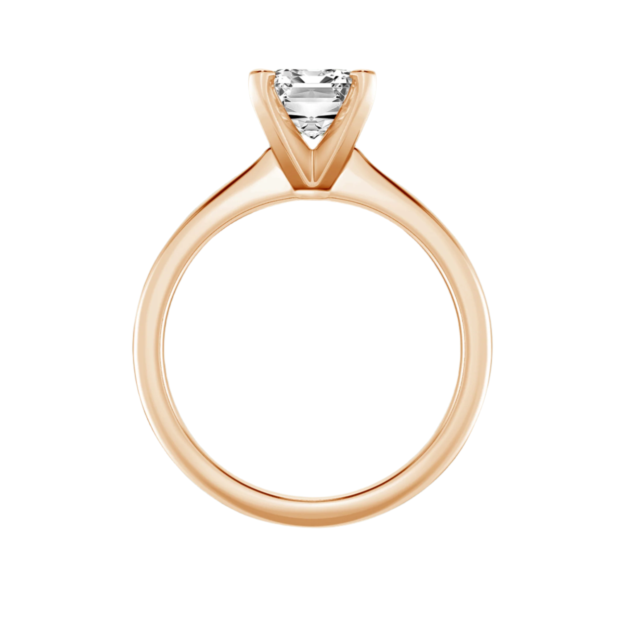 Lab Grown Diamond Solitaires Emerald Cut - 2. 00 cts Ring in 10kt Gold