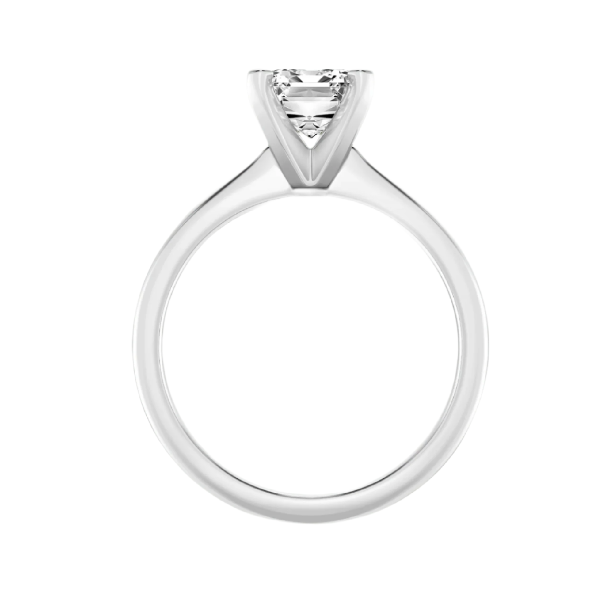 Lab Grown Diamond Solitaires Emerald Cut Ring - 10KT Gold
