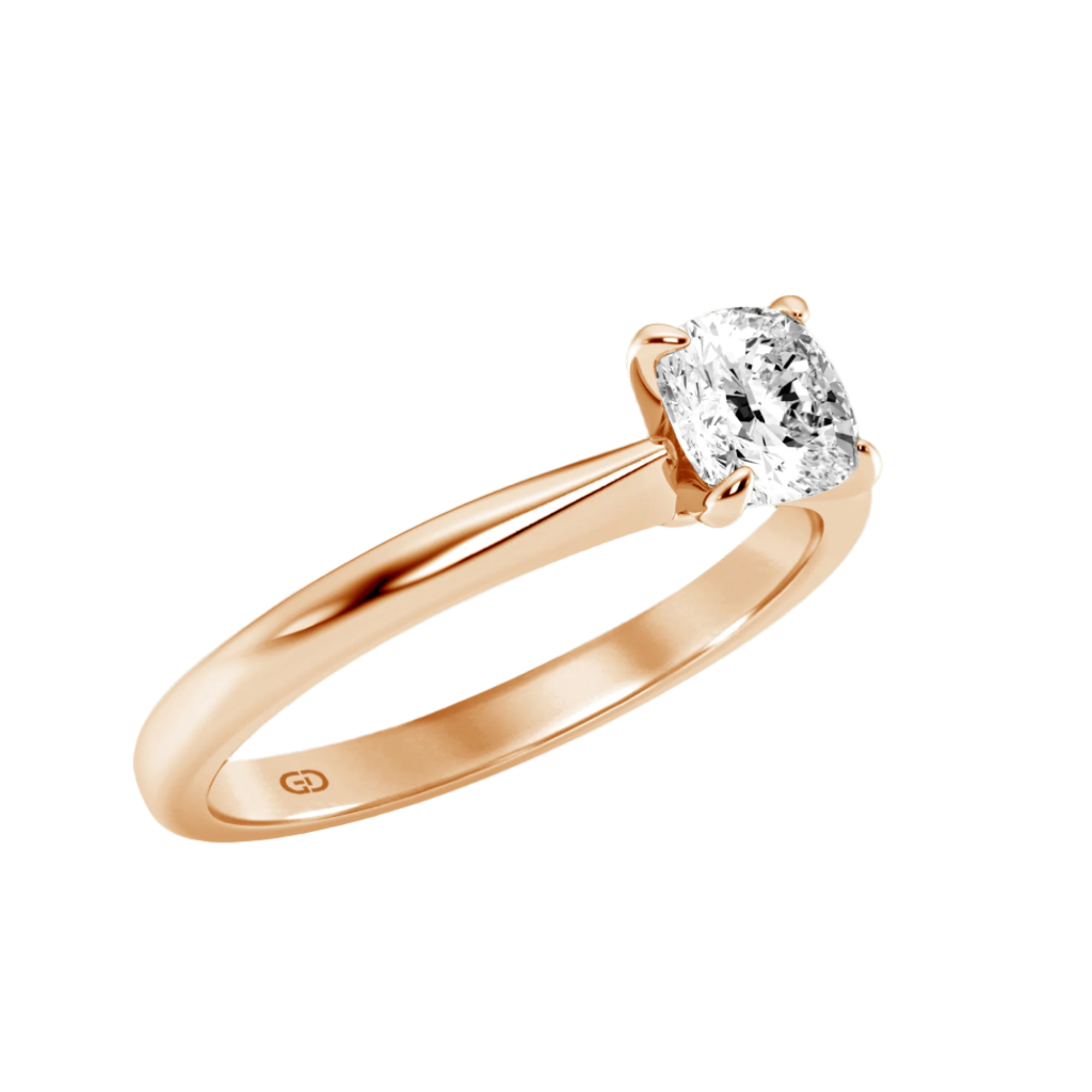 Classic Solitaires Ring - Cushion Shape in 10kt Gold - 2.00 cts