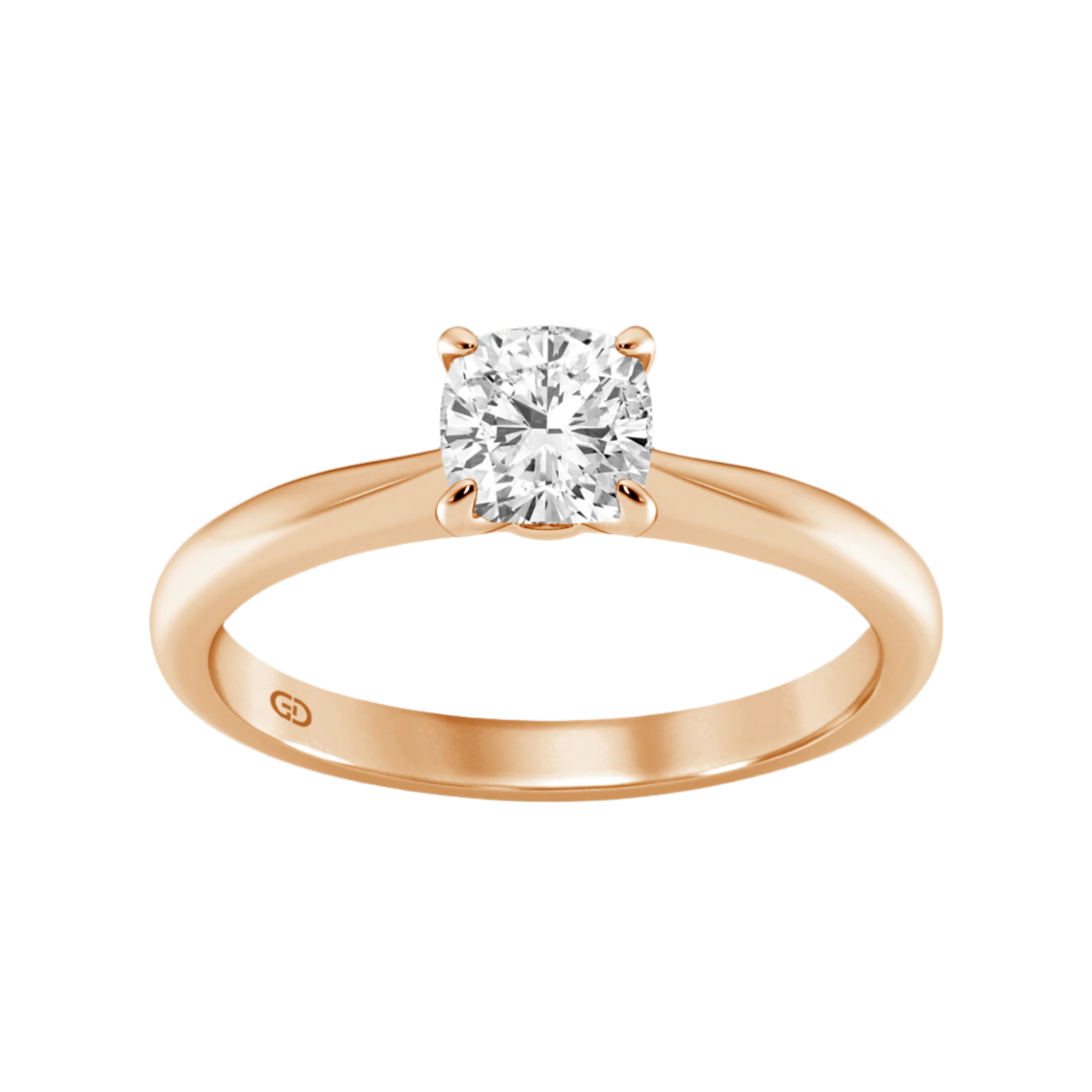 Classic Solitaires Ring - Cushion Shape in 10kt Gold - 2.00 cts