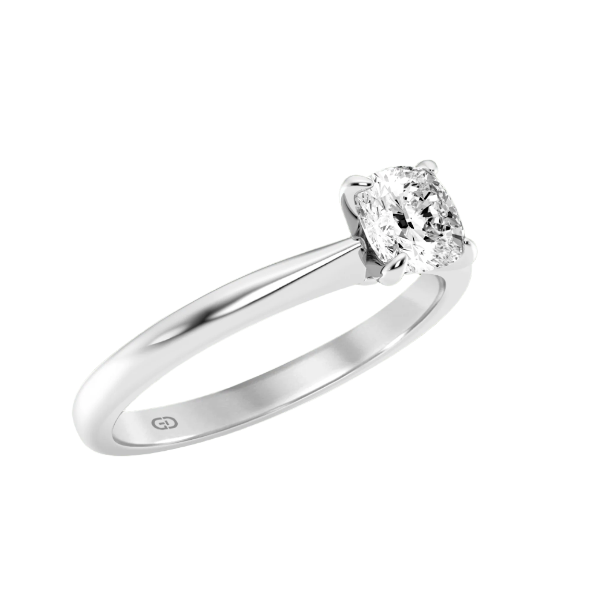 Classic Solitaires Ring - Cushion Shape in 10kt Gold - 2.00 cts