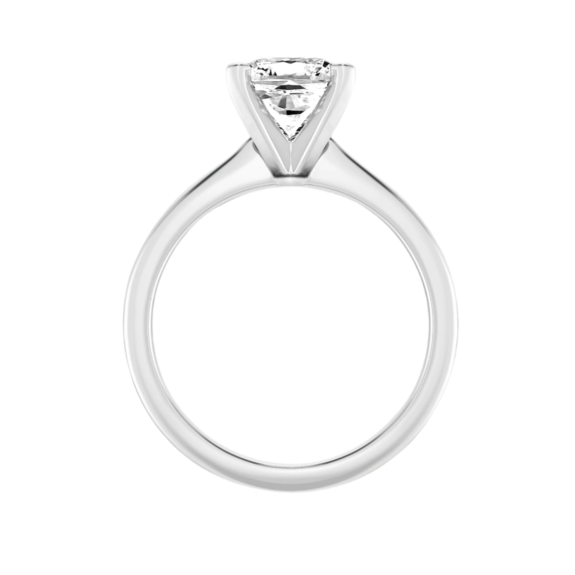 Gleaming Edge Solitaires Cushion Cut Lab Grown Diamond - 2. 00 cts Ring in 10kt Gold
