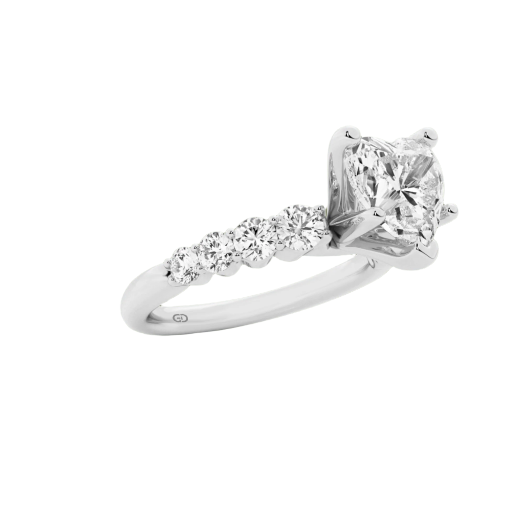 Celestial Grace Heart Cut Solitaires - Ring 10kt Gold