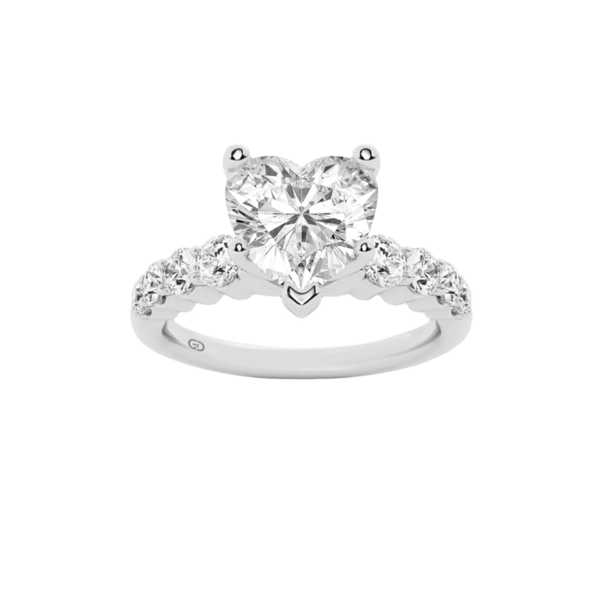 Celestial Grace Heart Cut Solitaires - Ring 10kt Gold