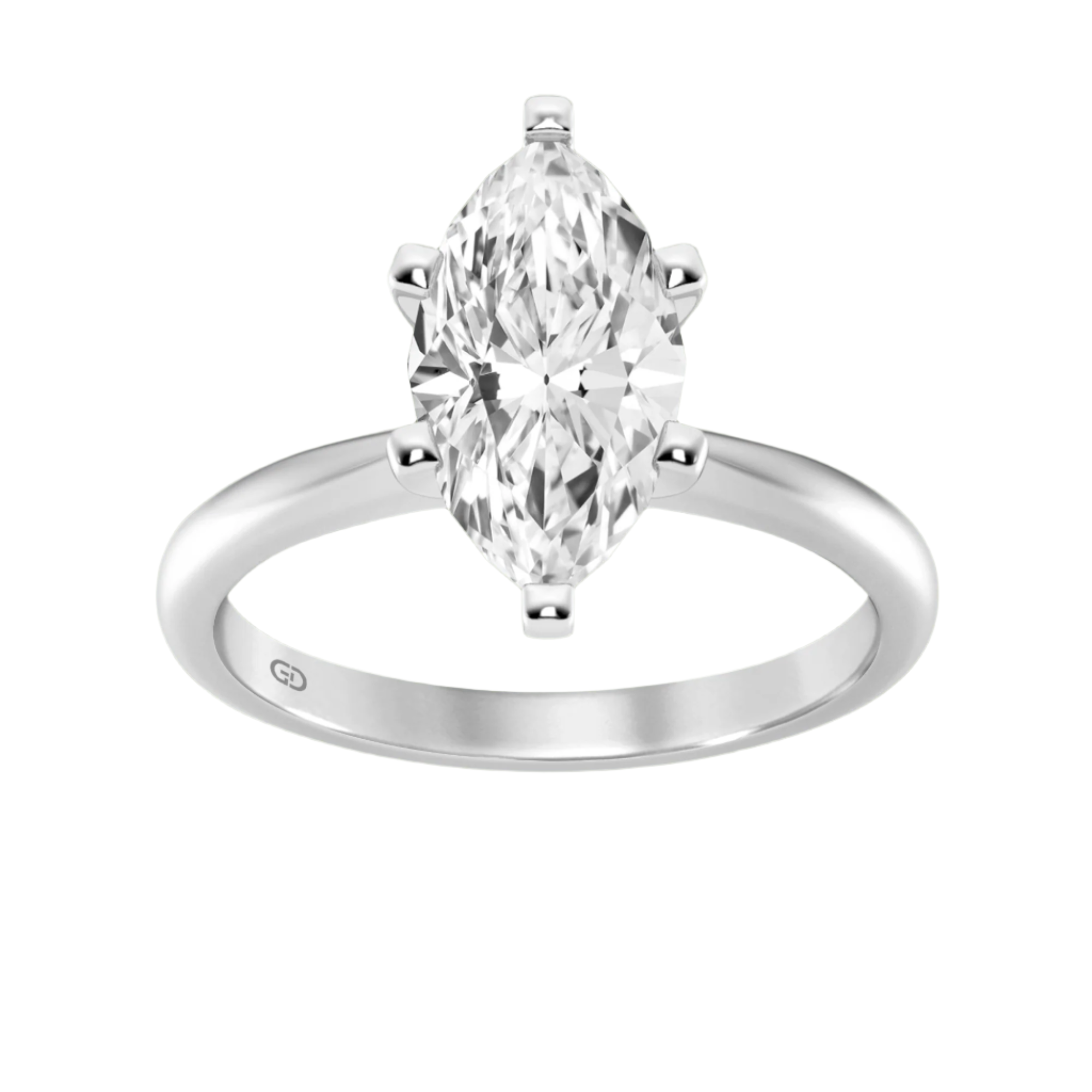 Classic Stunning Ring with Marquise Lab-Grown Diamond Center