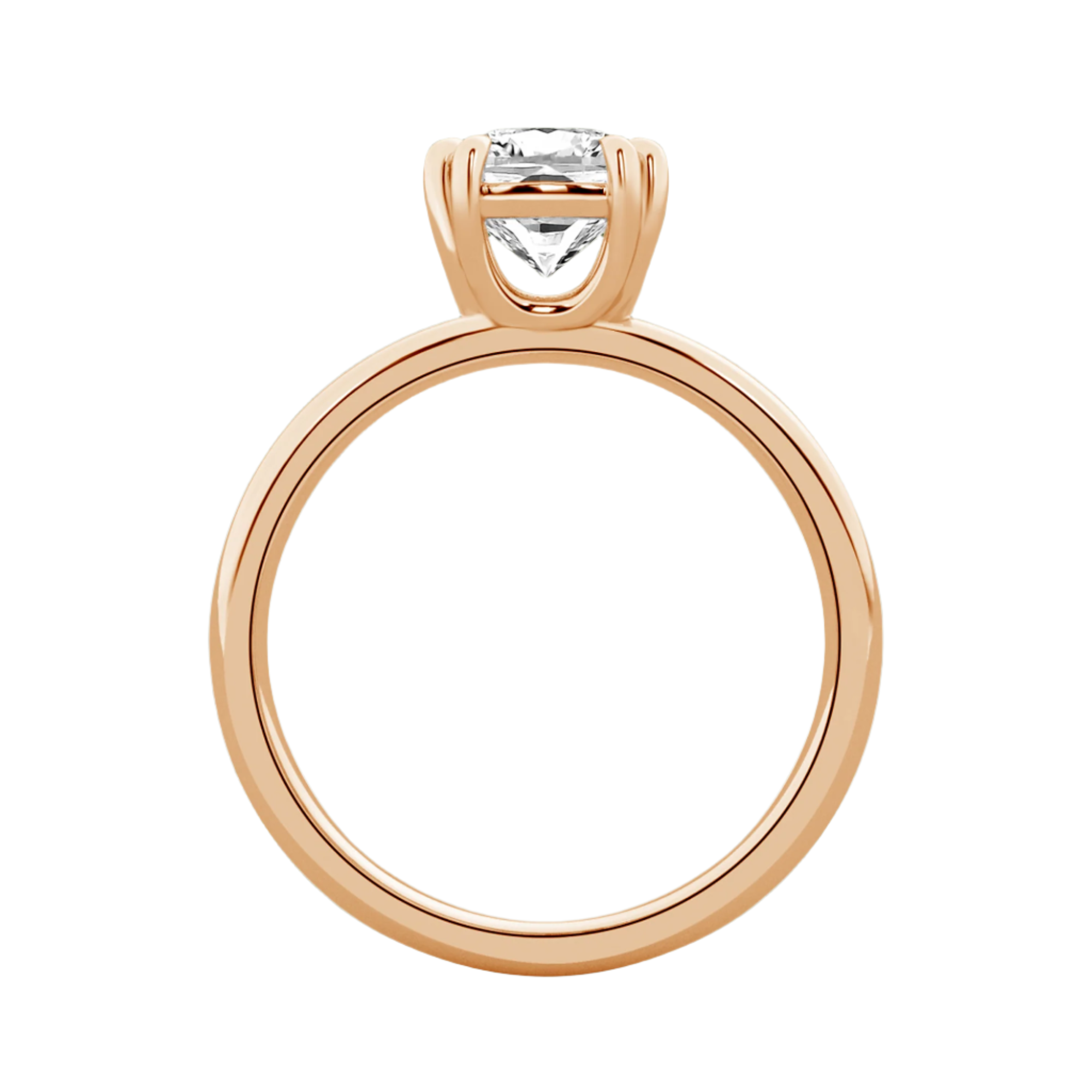 Serenity Split Shank Rings in 10kt Gold - Cushion Cut