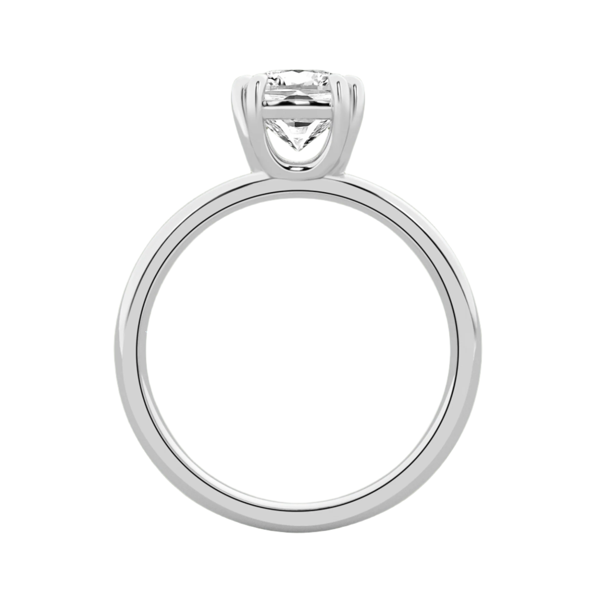 Serenity Split Shank Rings in 10kt Gold - Cushion Cut