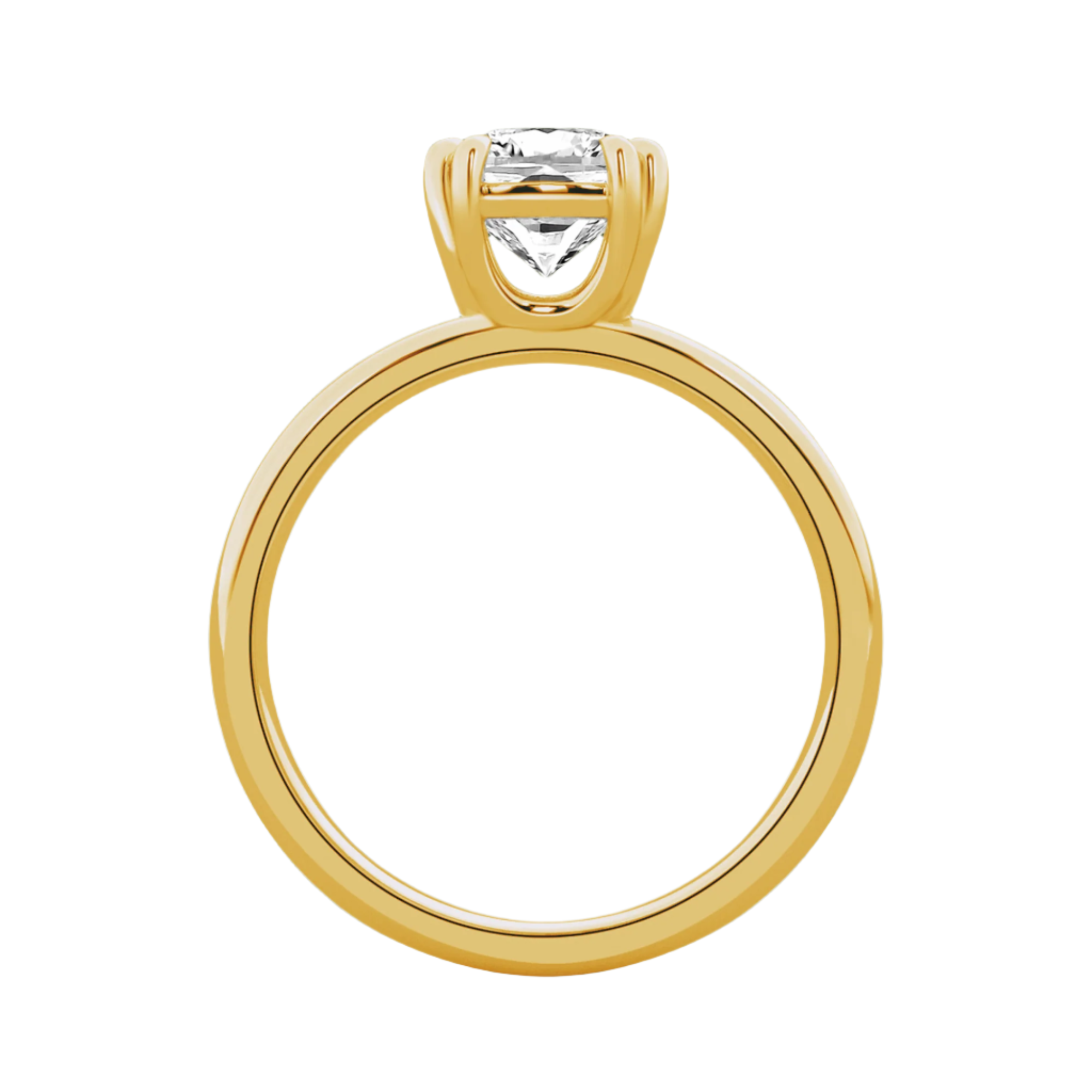 Serenity Split Shank Rings in 10kt Gold - Cushion Cut