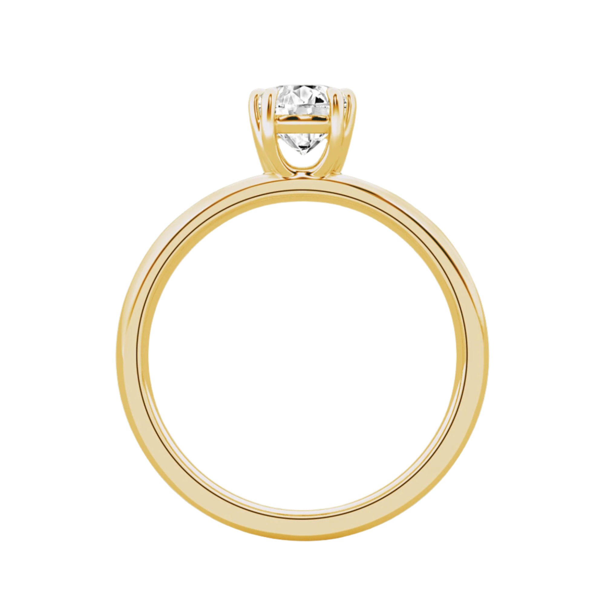 Serenity Split Shank Rings in 10kt Gold - Cushion Cut - 2.00 cts