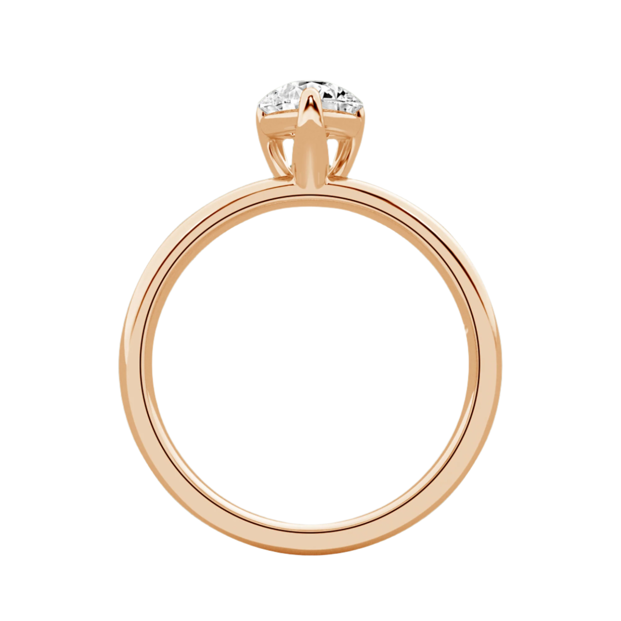 Serenity Split Shank Rings in 10kt Gold - Pear Cut