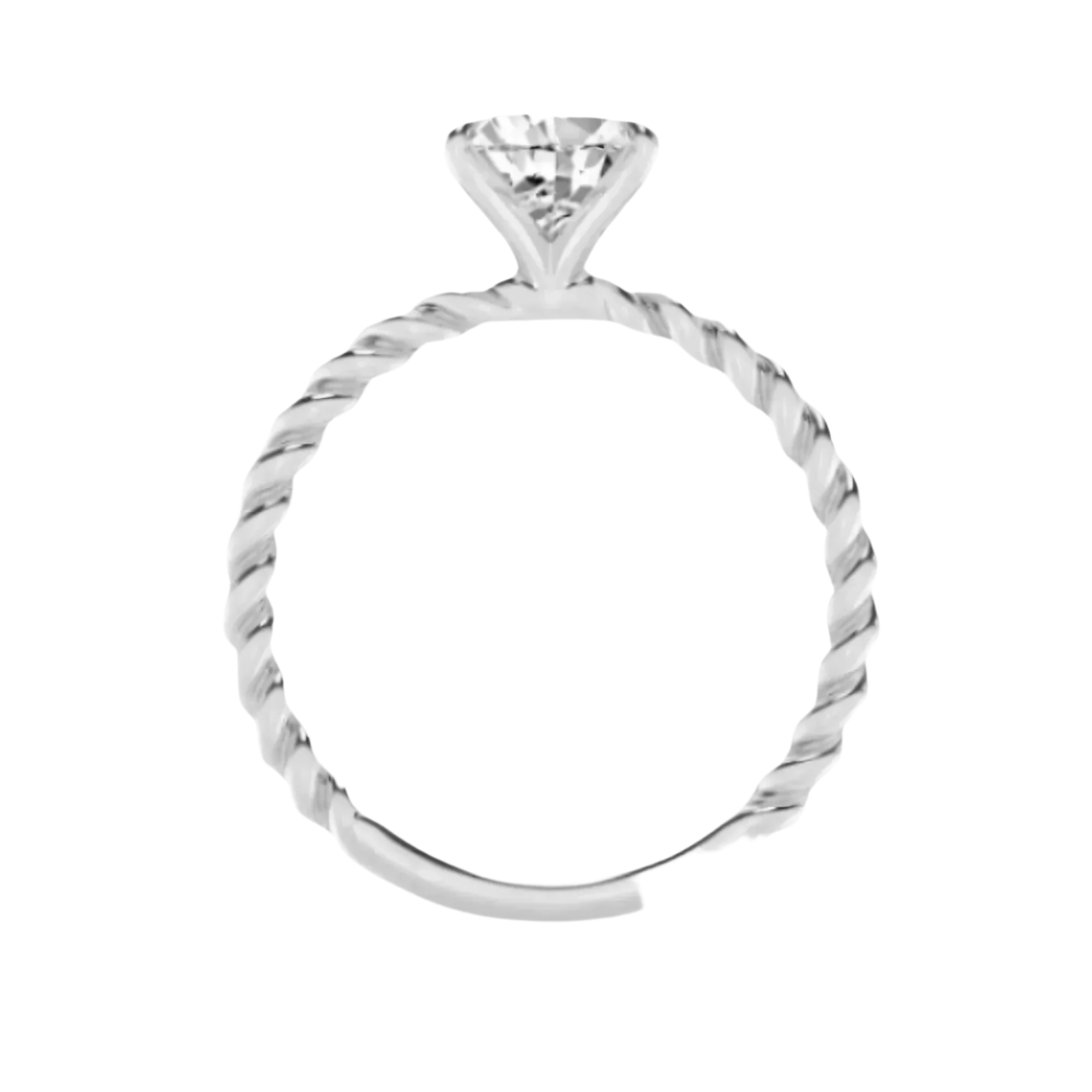 Eternal Twists Solitaire Ring in 10kt - Pear Brilliant Cut