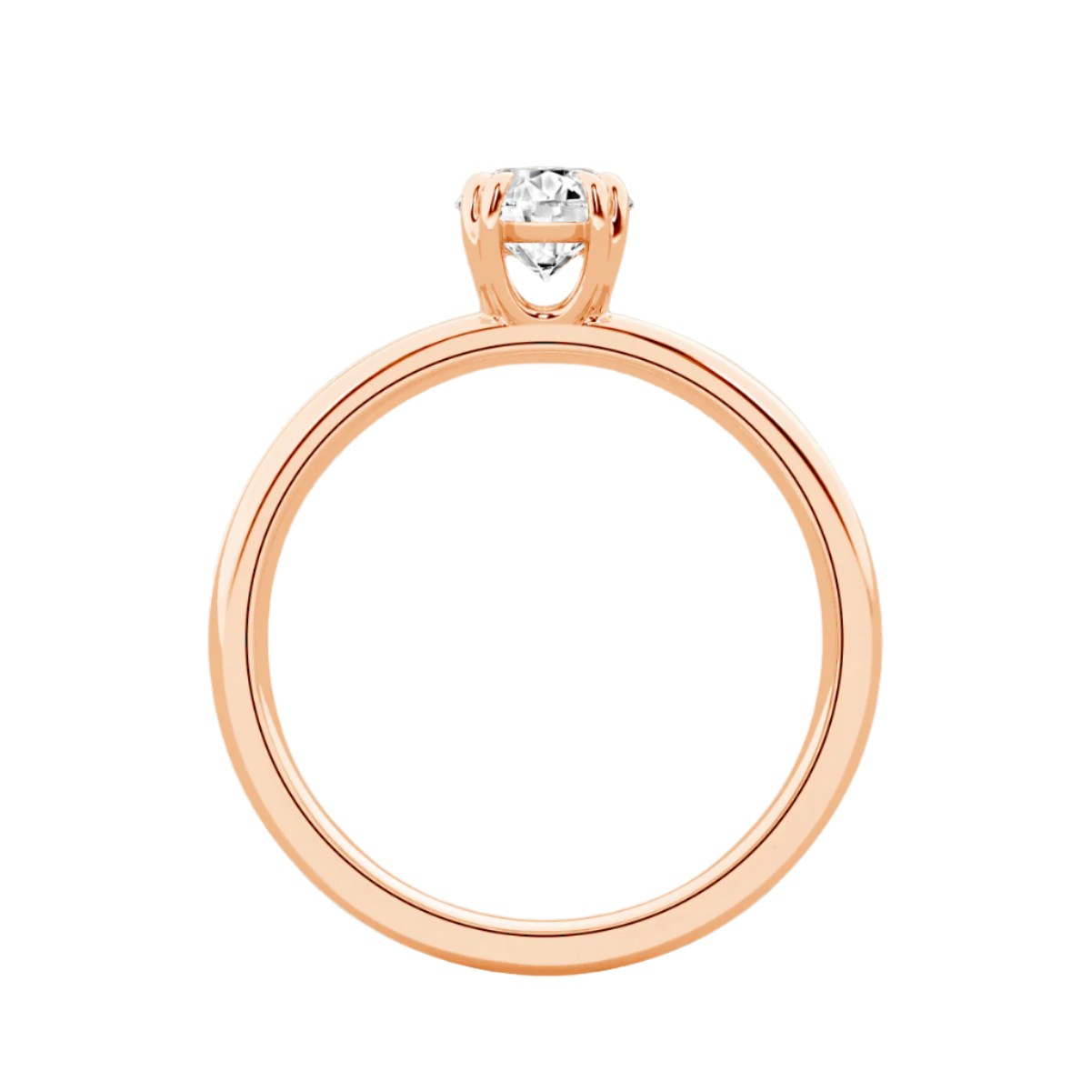 Serenity Split Shank Rings in 10kt Gold - Oval Cut - 2.00 cts