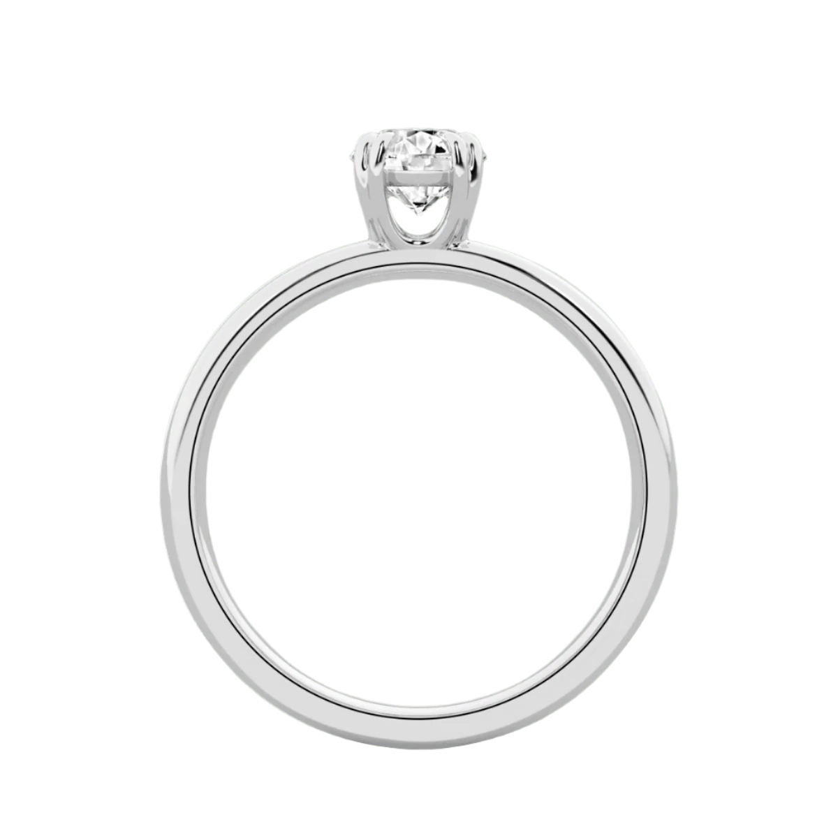 Serenity Split Shank Rings in 10kt Gold - Oval Cut - 2.00 cts