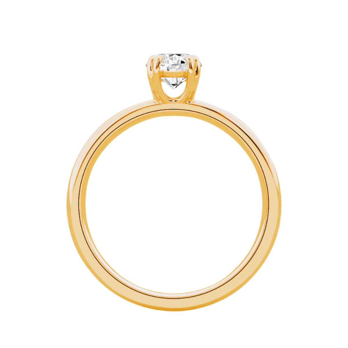 Serenity Split Shank Rings in 10kt Gold - Oval Cut - 2.00 cts