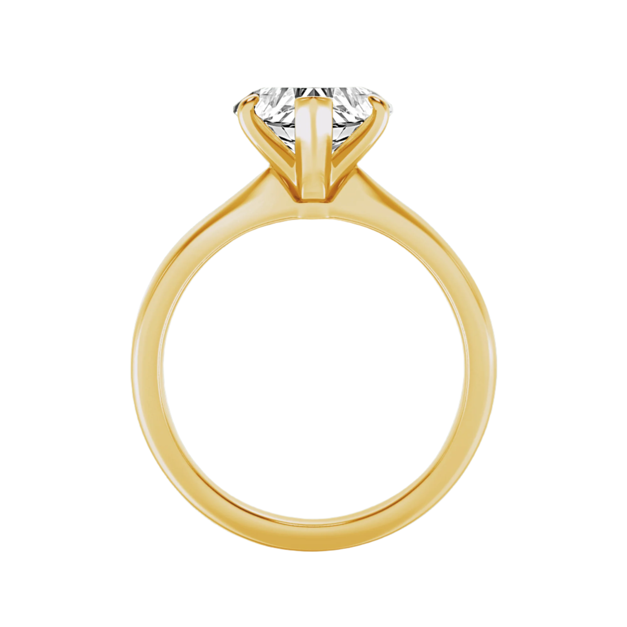 Lab-Grown Diamond Heart Center Ring of Love