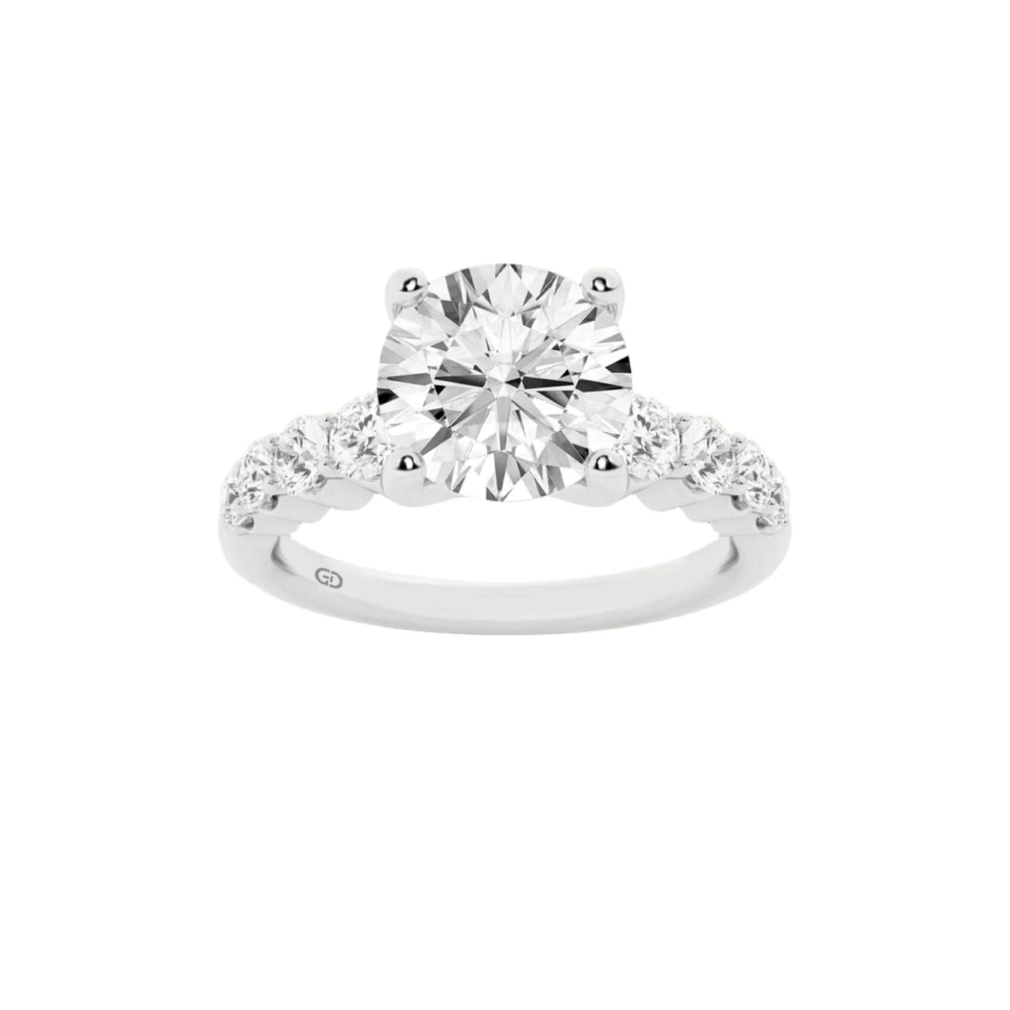 Celestial Grace Round Brilliant Cut Solitaires - Ring 10kt Gold