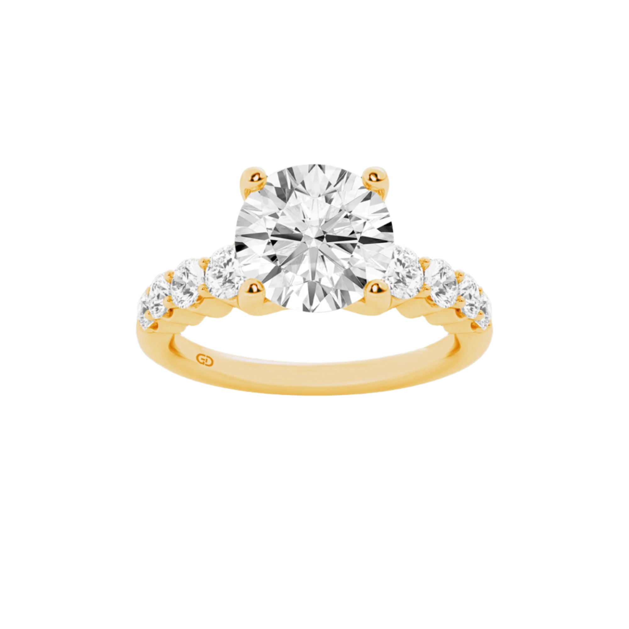 Celestial Grace Round Brilliant Cut Solitaires - Ring 10kt Gold