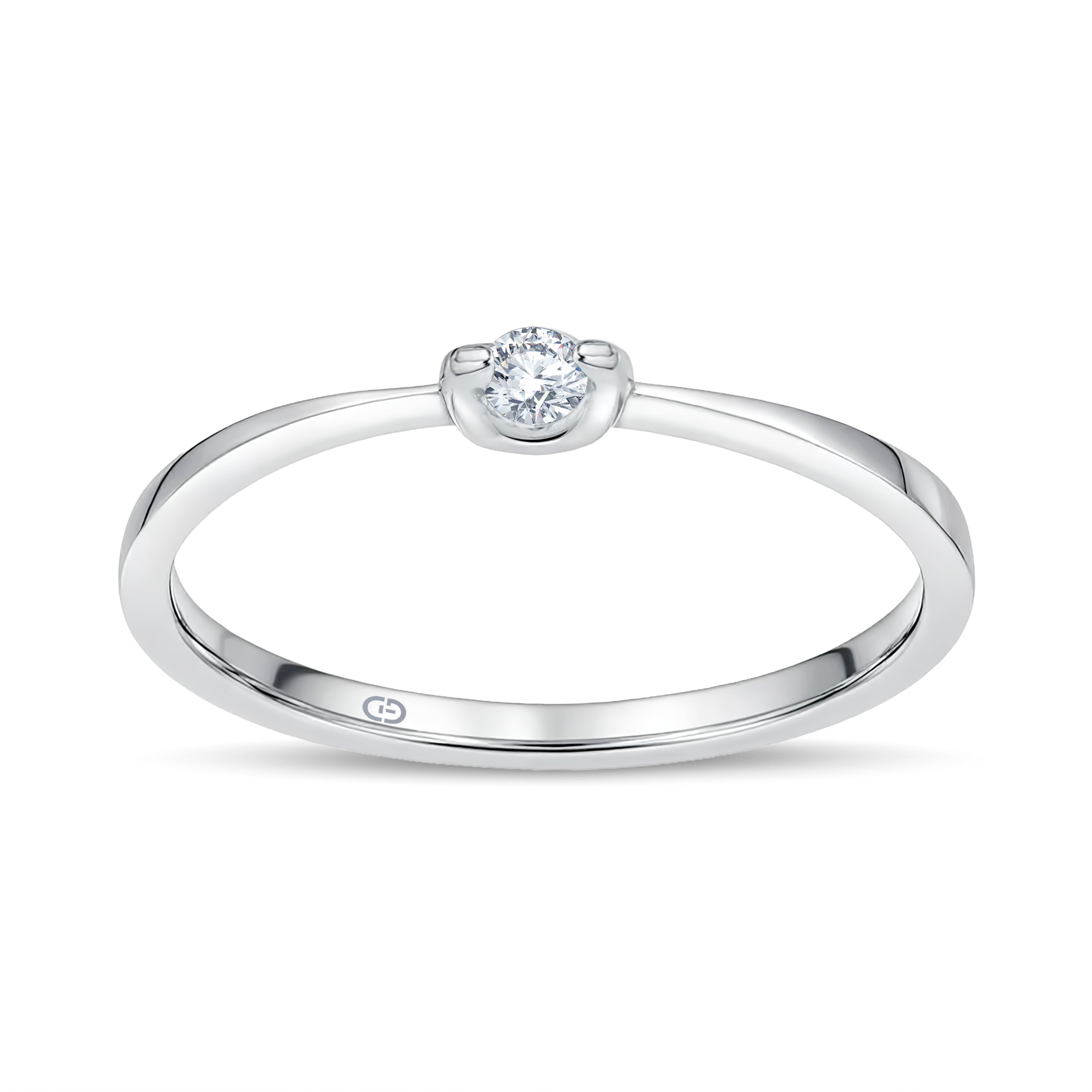 Petite Promise Lab Diamond Ring | 0.07 Cts | 18KT Vermeil on 925 Silver