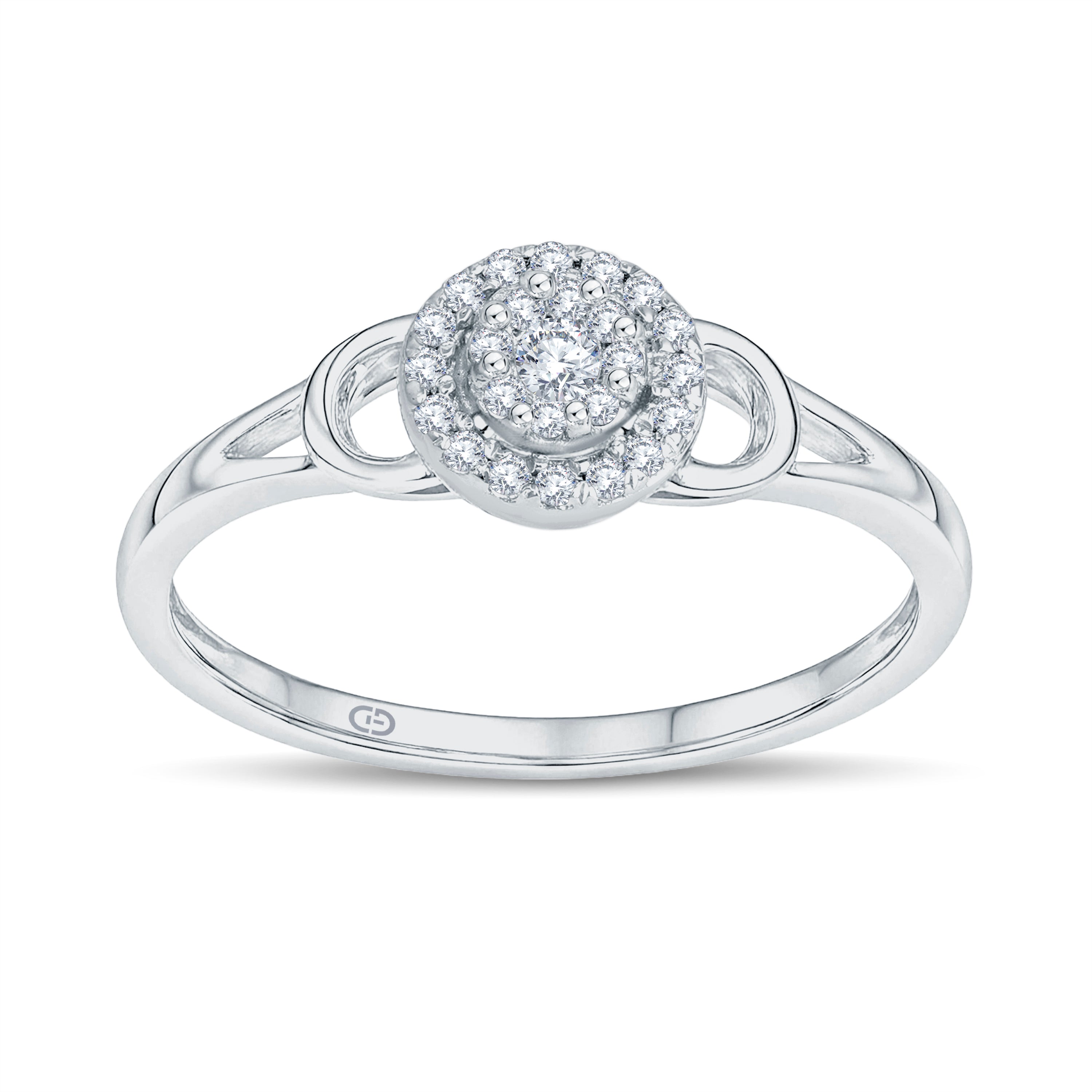 Radiant Halo Lab Diamond Ring | 0.17 Cts | 18KT Vermeil on 925 Silver