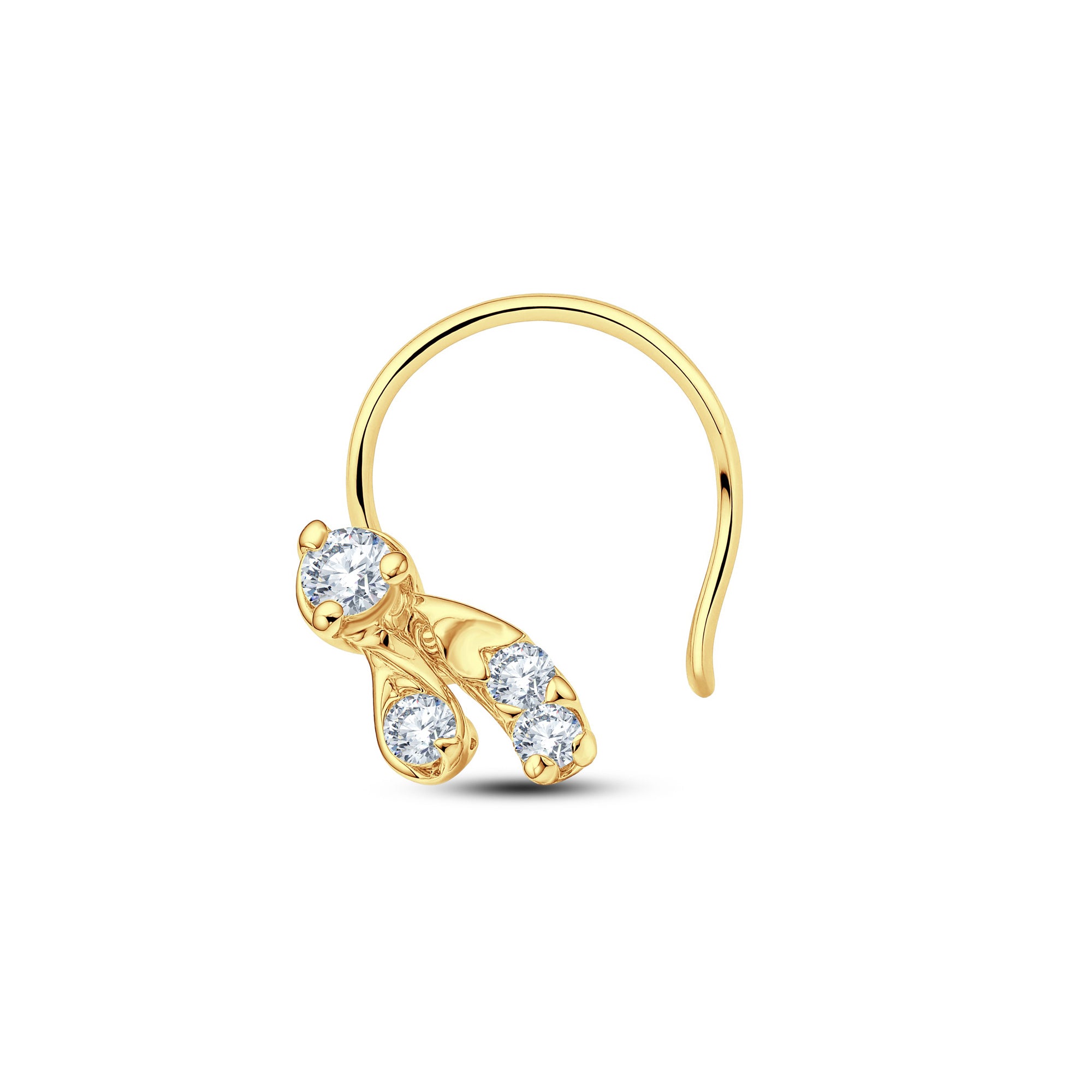 Butterfly Wing Lab Diamond Nosepin | 0.06 Cts | 925 Silver with 18KT Gold Vermeil